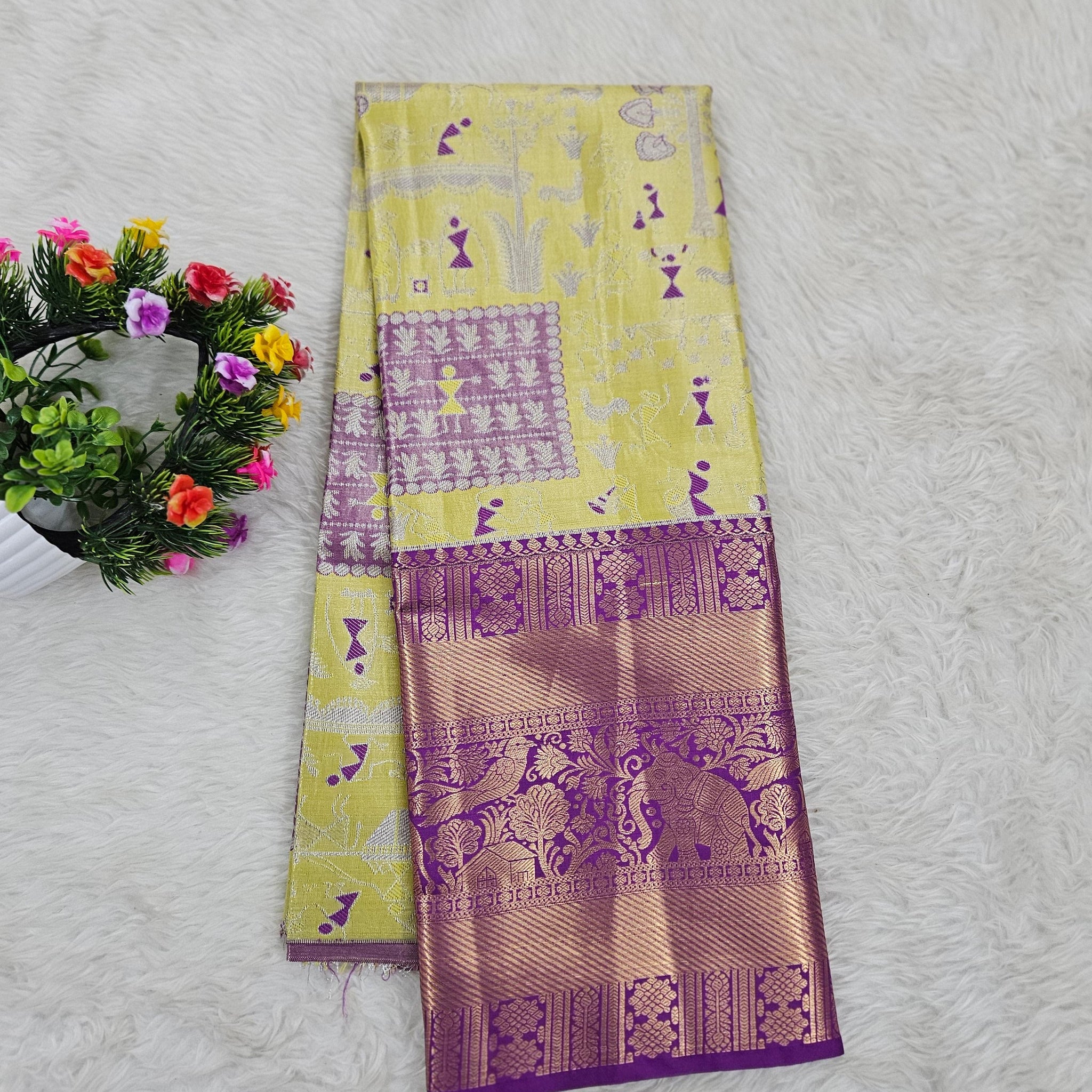 (5–10 Year) Lehenga – Unstitched (Blouse + Material)