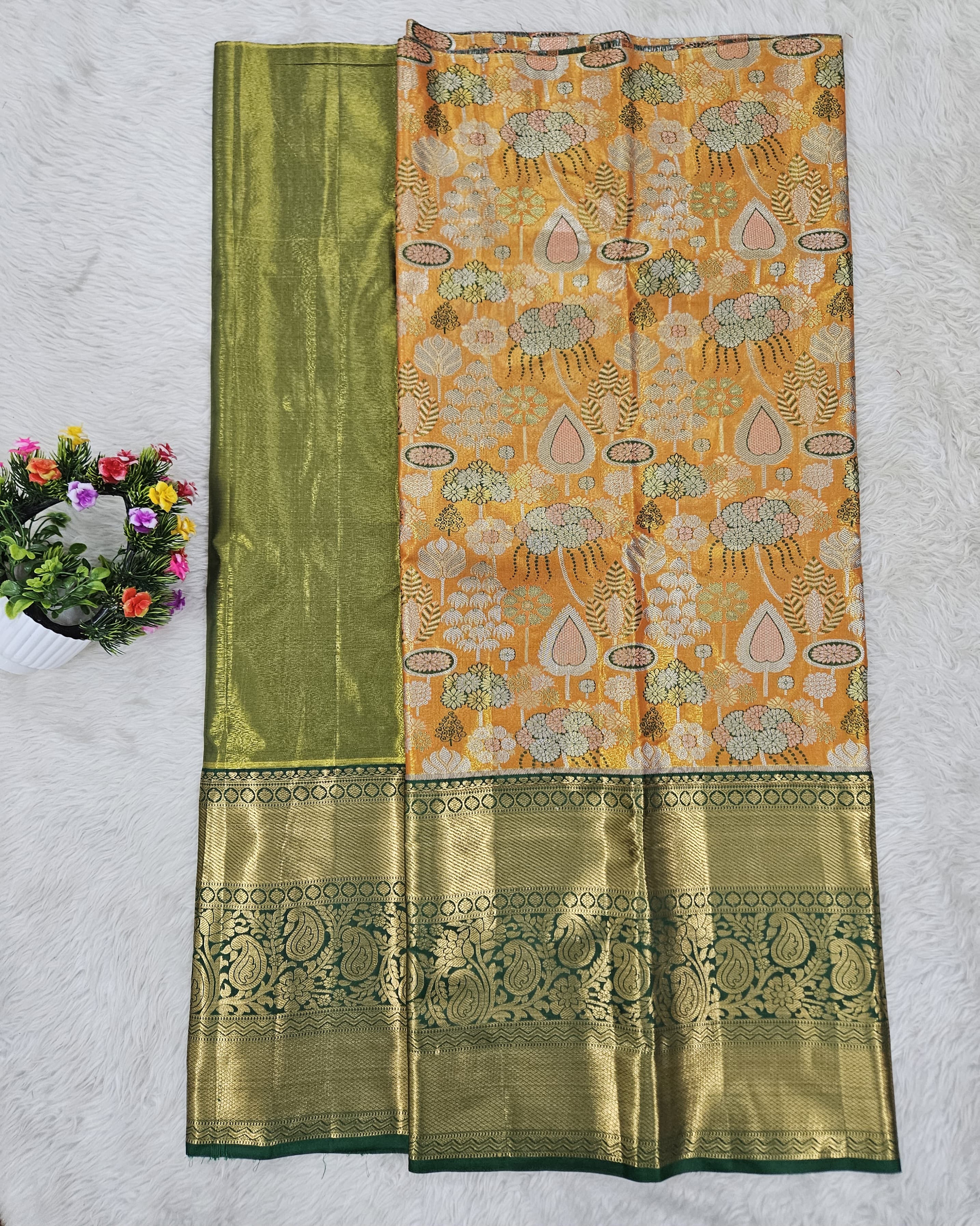 (5–10 Year) Lehenga – Unstitched (Blouse + Material)