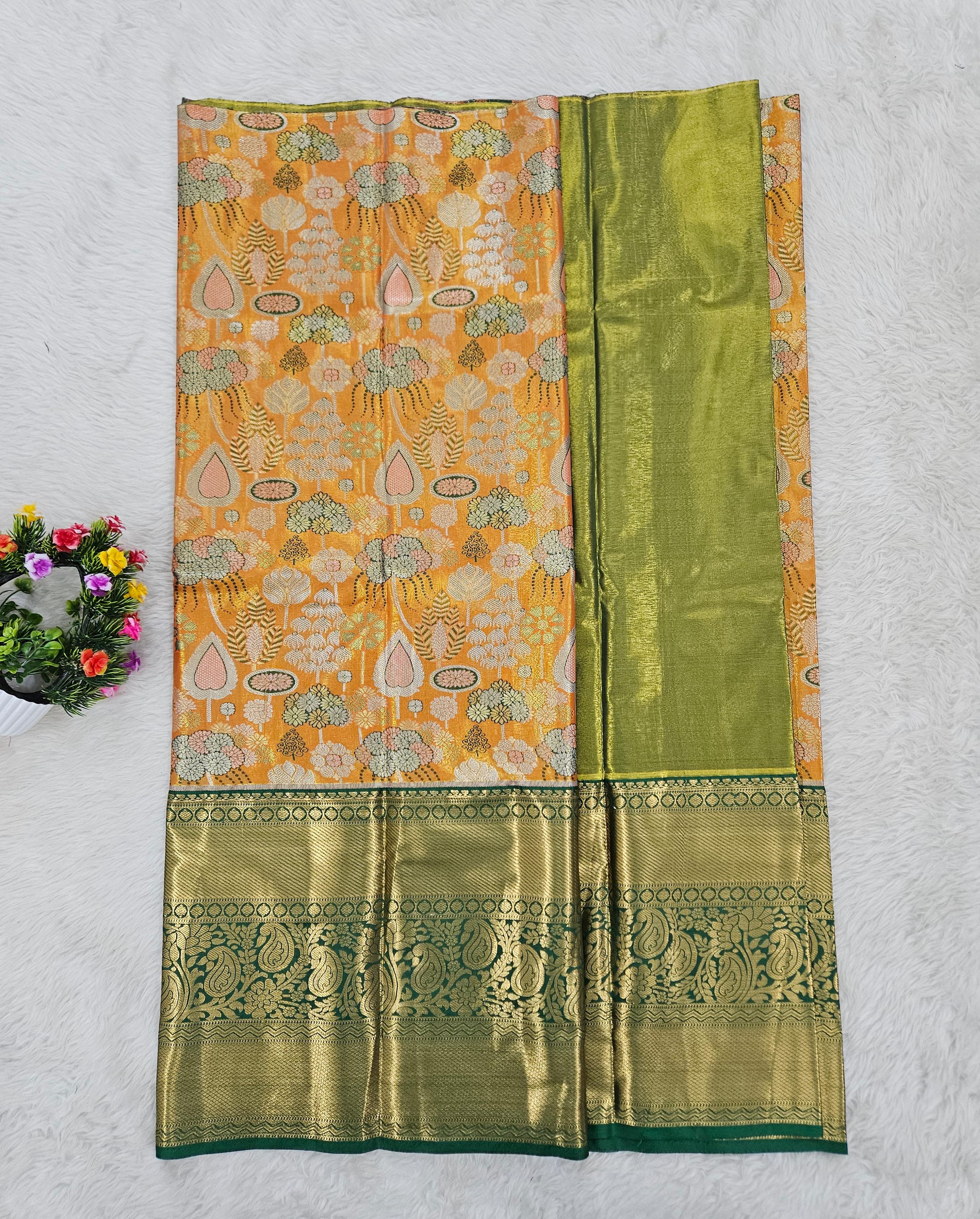 (5–10 Year) Lehenga – Unstitched (Blouse + Material)