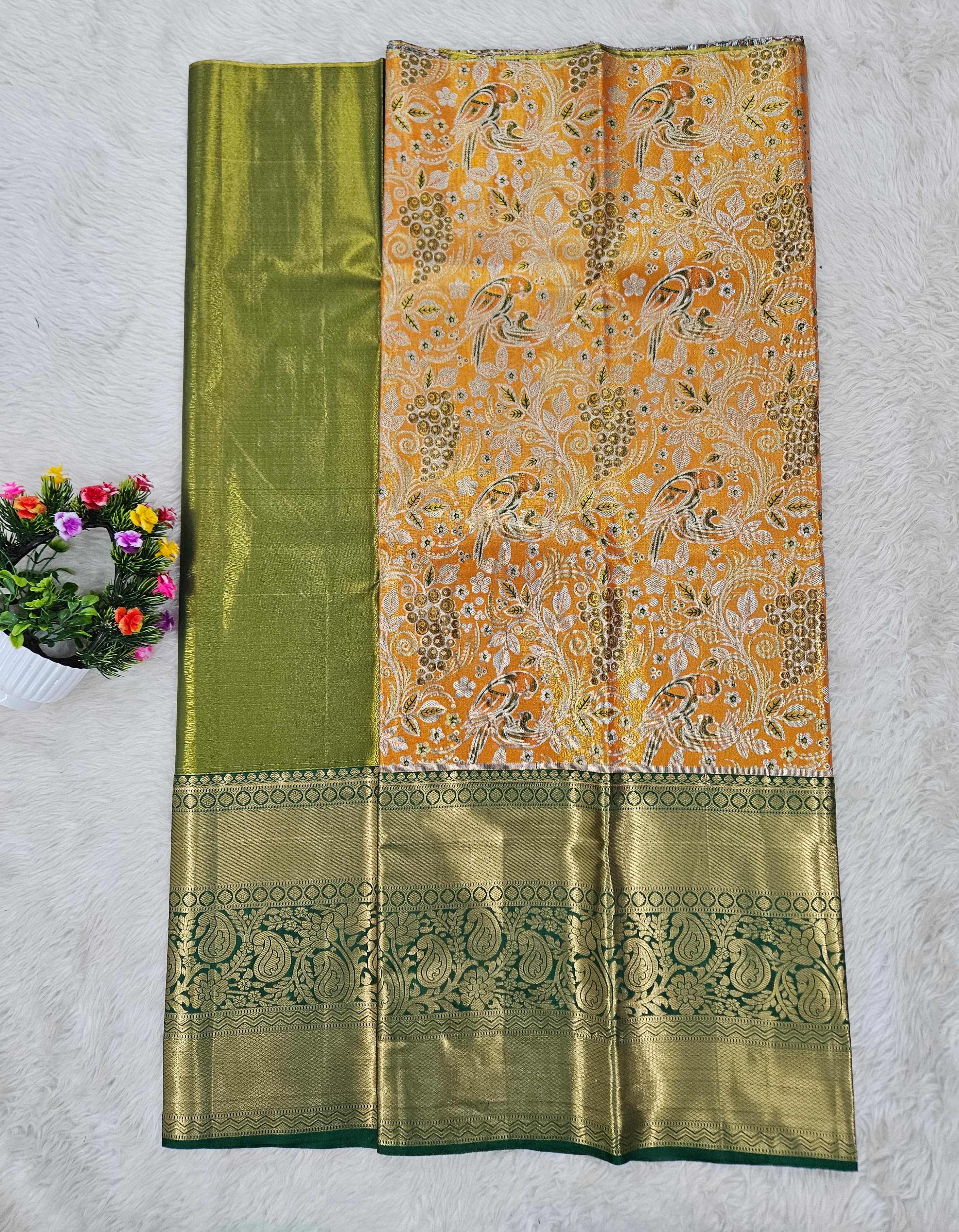 (5–10 Year) Lehenga – Unstitched (Blouse + Material)