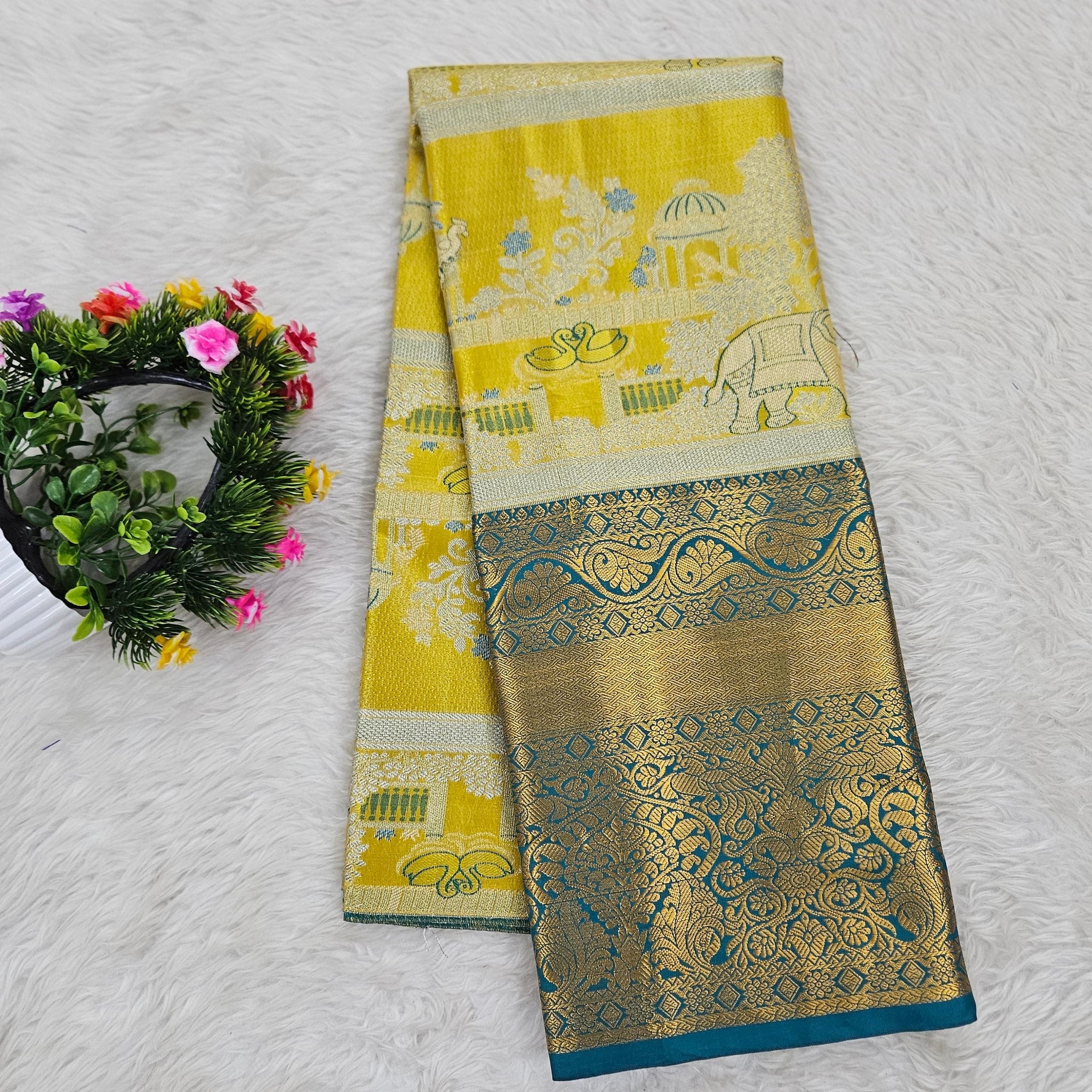 (5–10 Year) Lehenga – Unstitched (Blouse + Material)