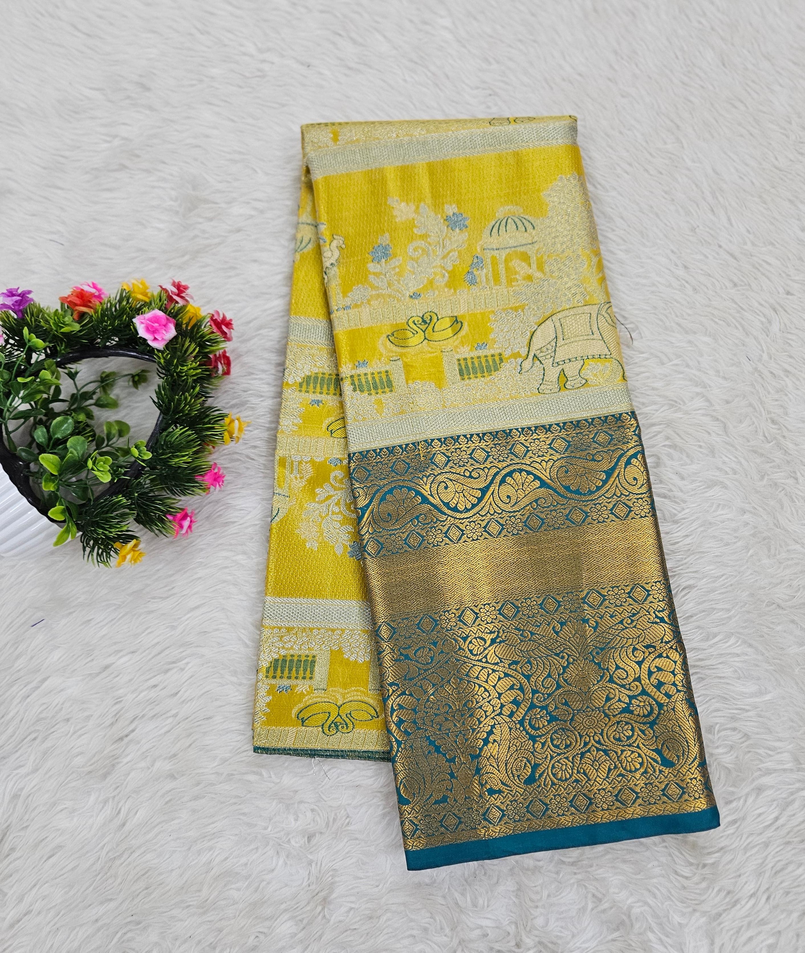 (5–10 Year) Lehenga – Unstitched (Blouse + Material)