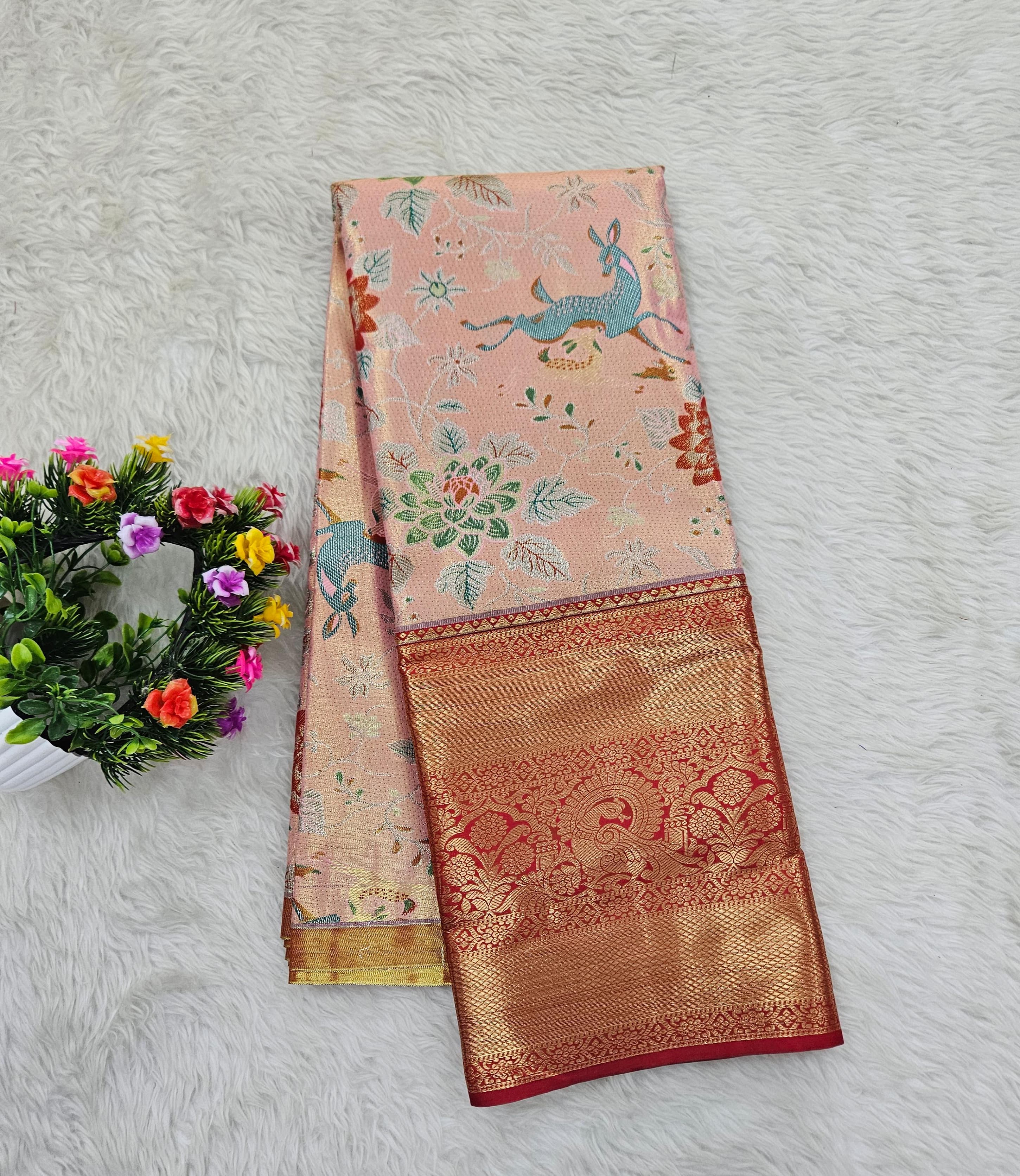 (5–10 Year) Lehenga – Unstitched (Blouse + Material)