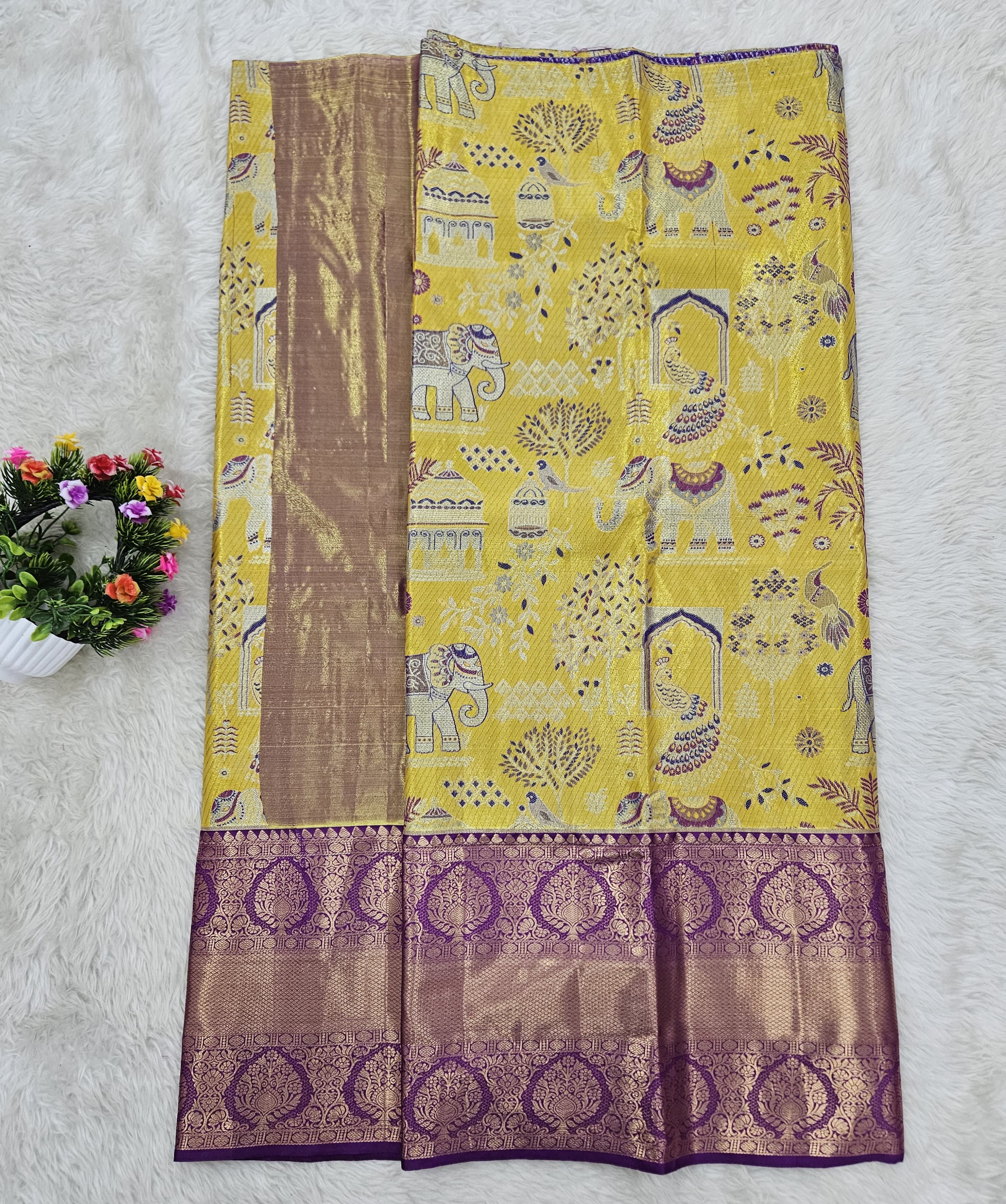 (5–10 Year) Lehenga – Unstitched (Blouse + Material)