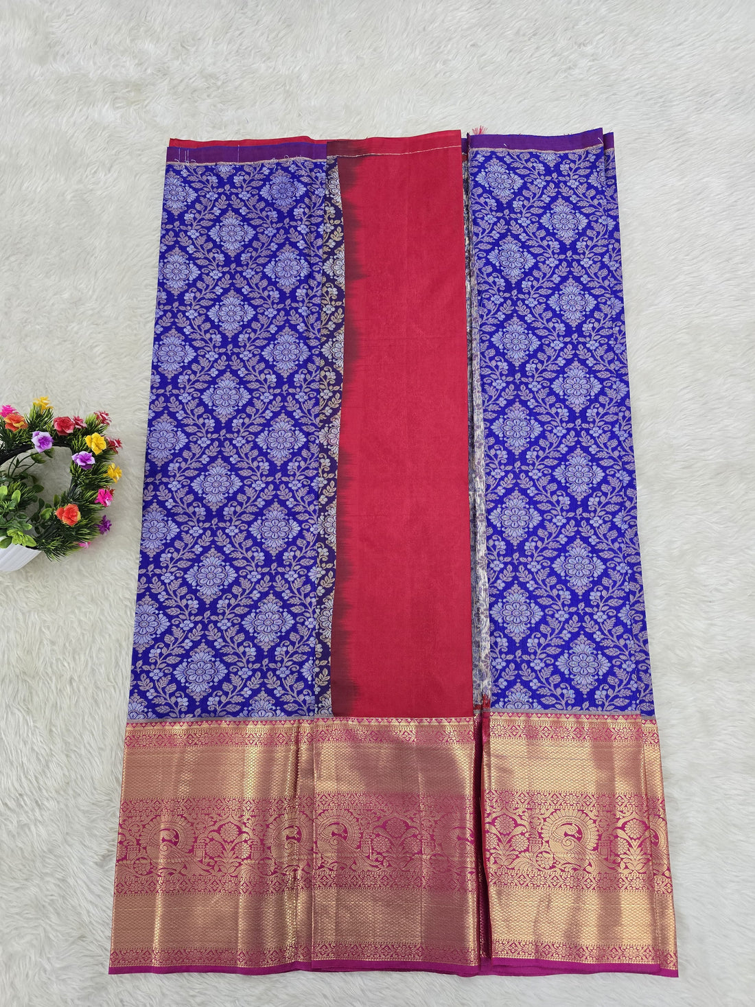 (5–10 Year) Lehenga – Unstitched (Blouse + Material)