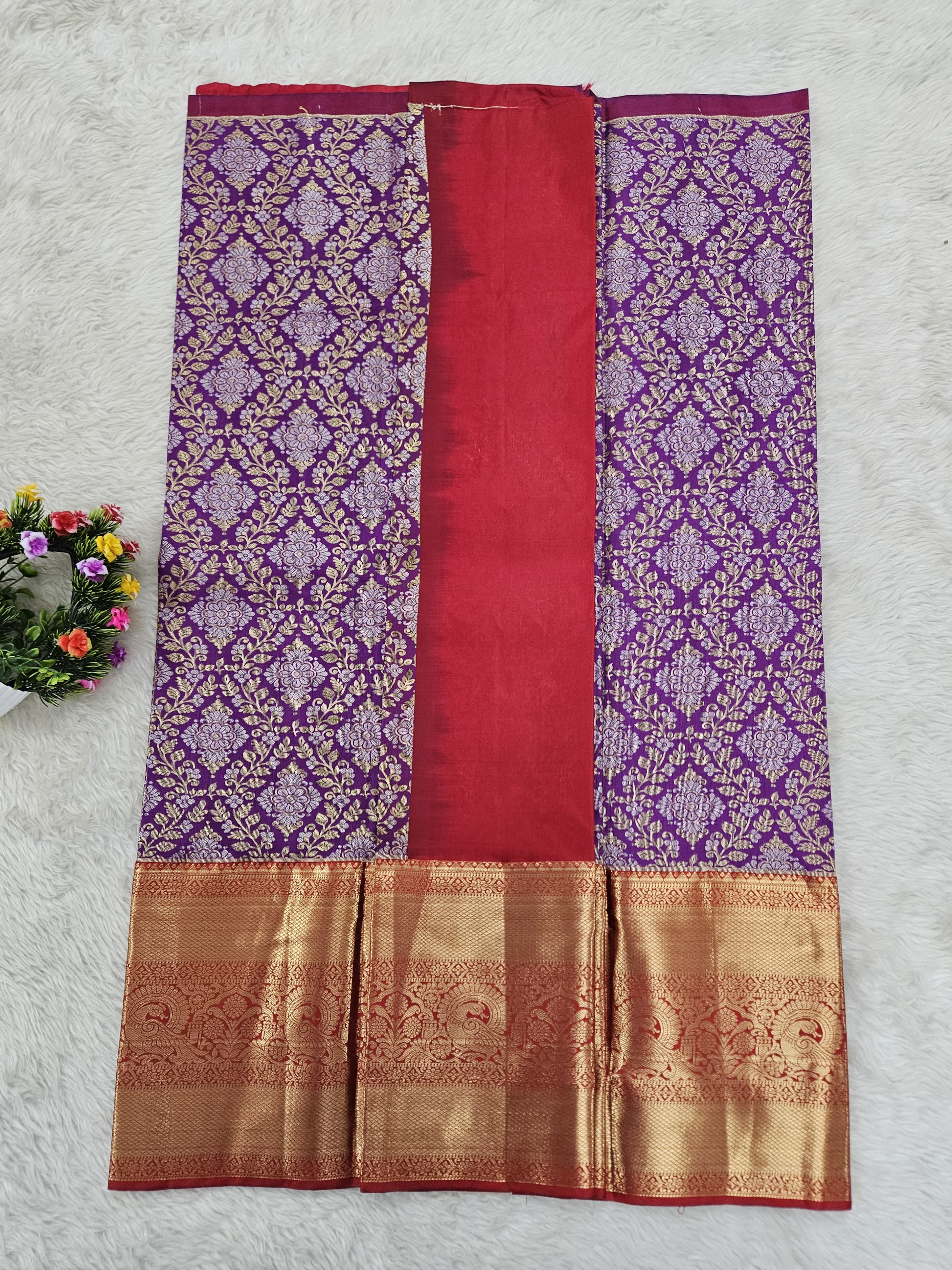 (5–10 Year) Lehenga – Unstitched (Blouse + Material)