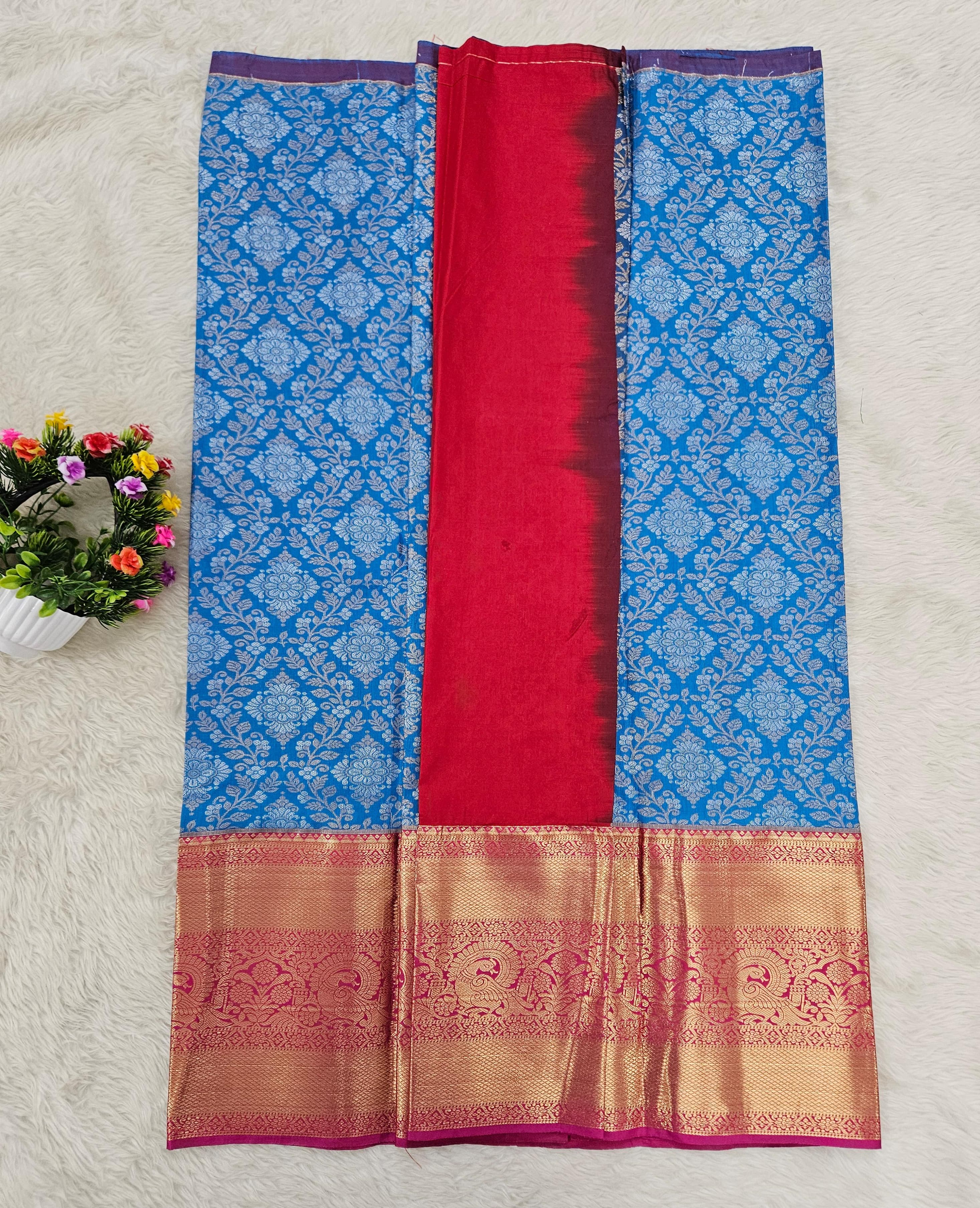 (5–10 Year) Lehenga – Unstitched (Blouse + Material)