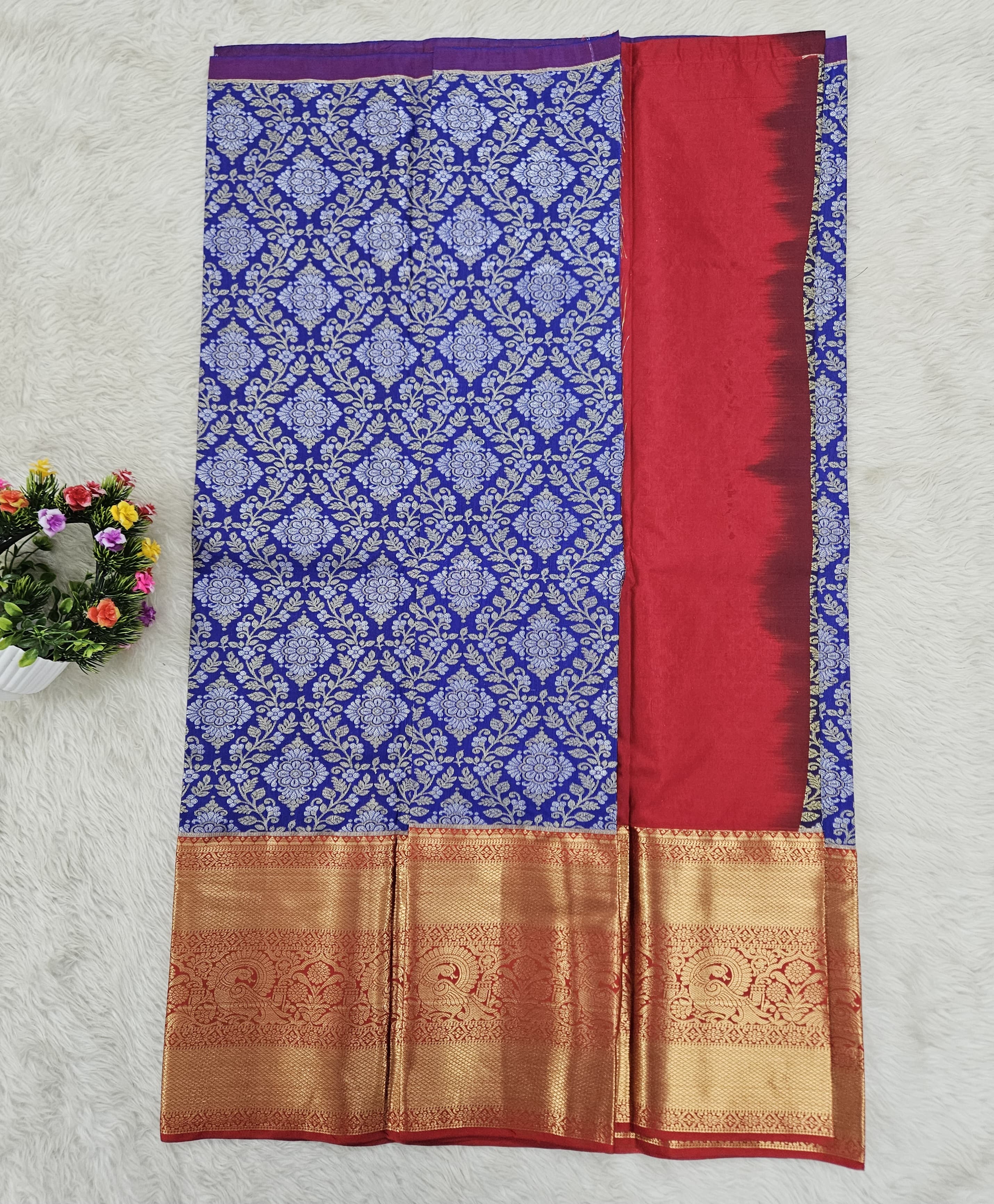 (5–10 Year) Lehenga – Unstitched (Blouse + Material)