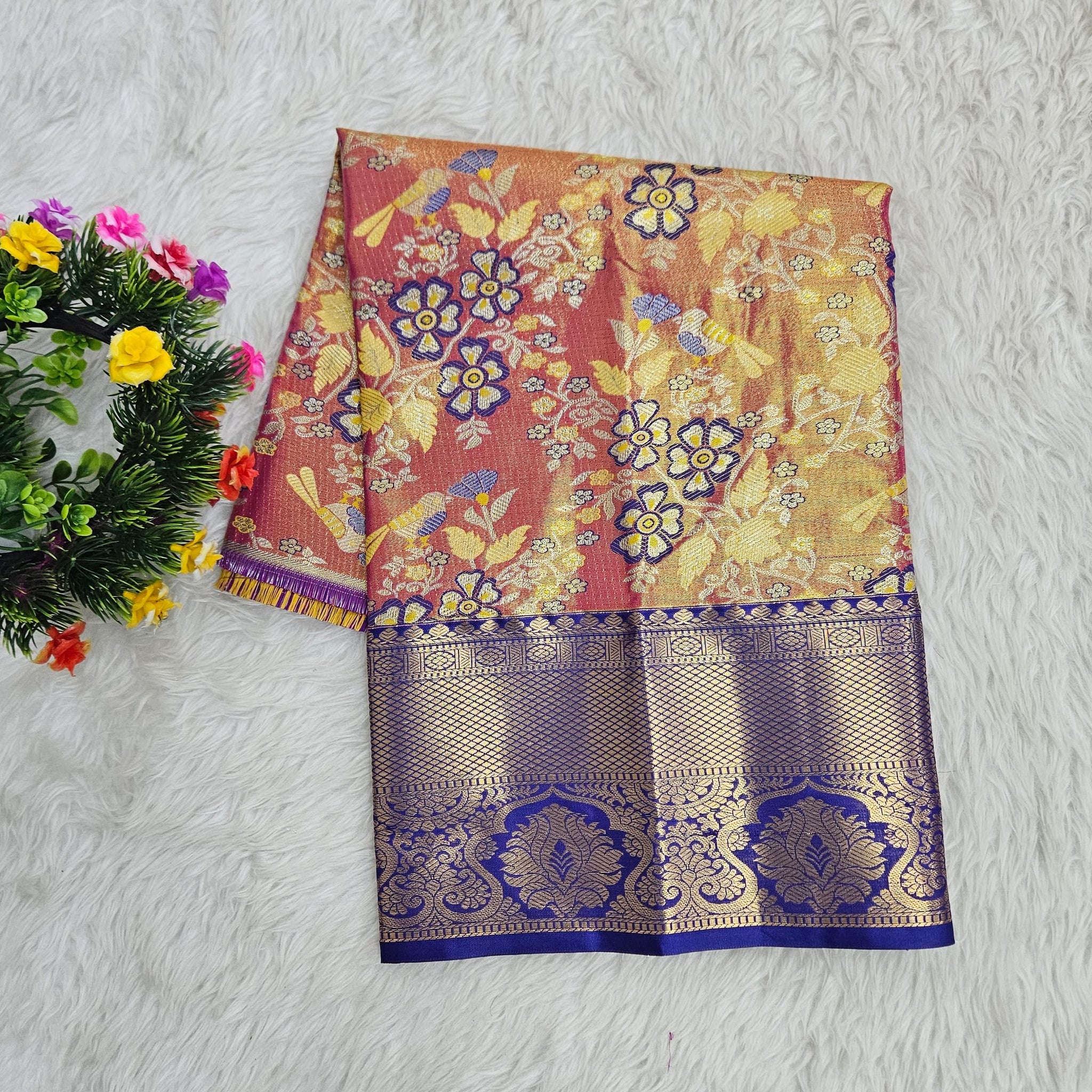 (0–1 Year) Lehenga – Unstitched (Blouse + Material)