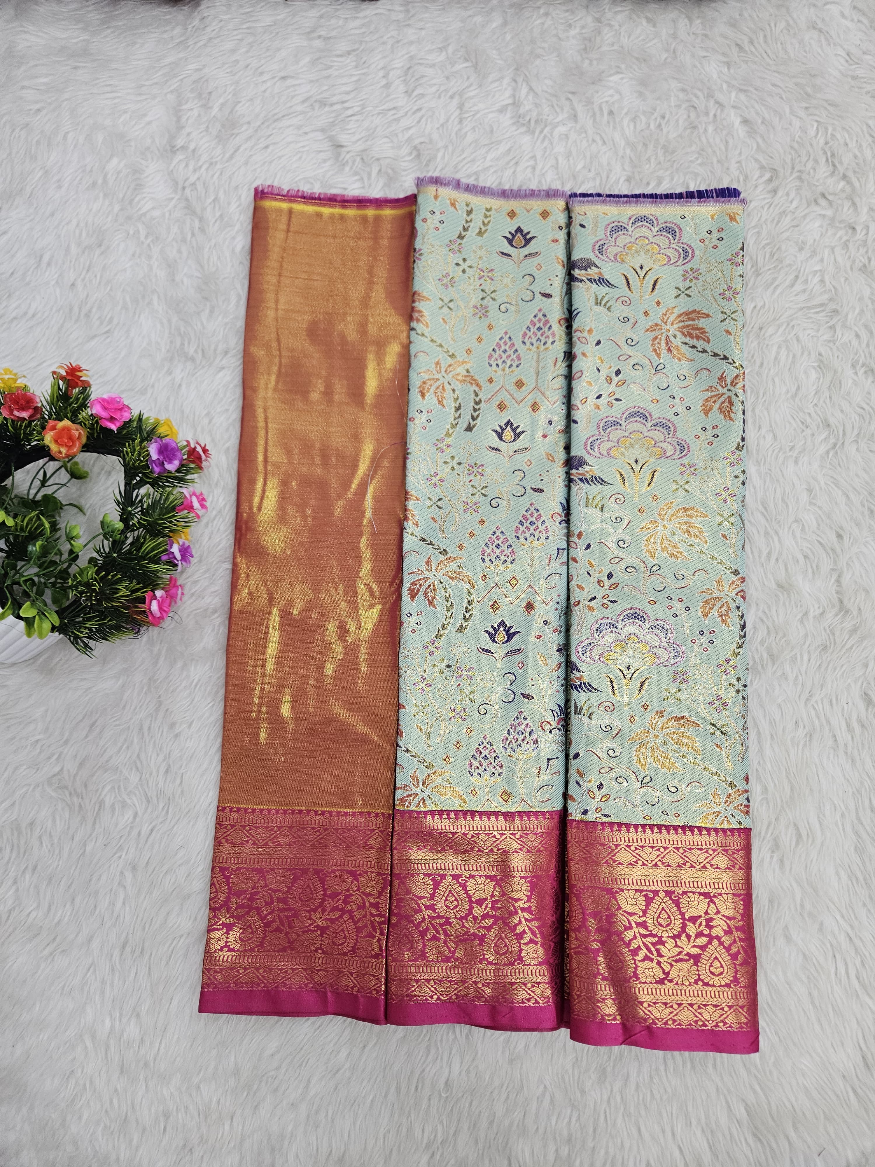 (0–1 Year) Lehenga – Unstitched (Blouse + Material)