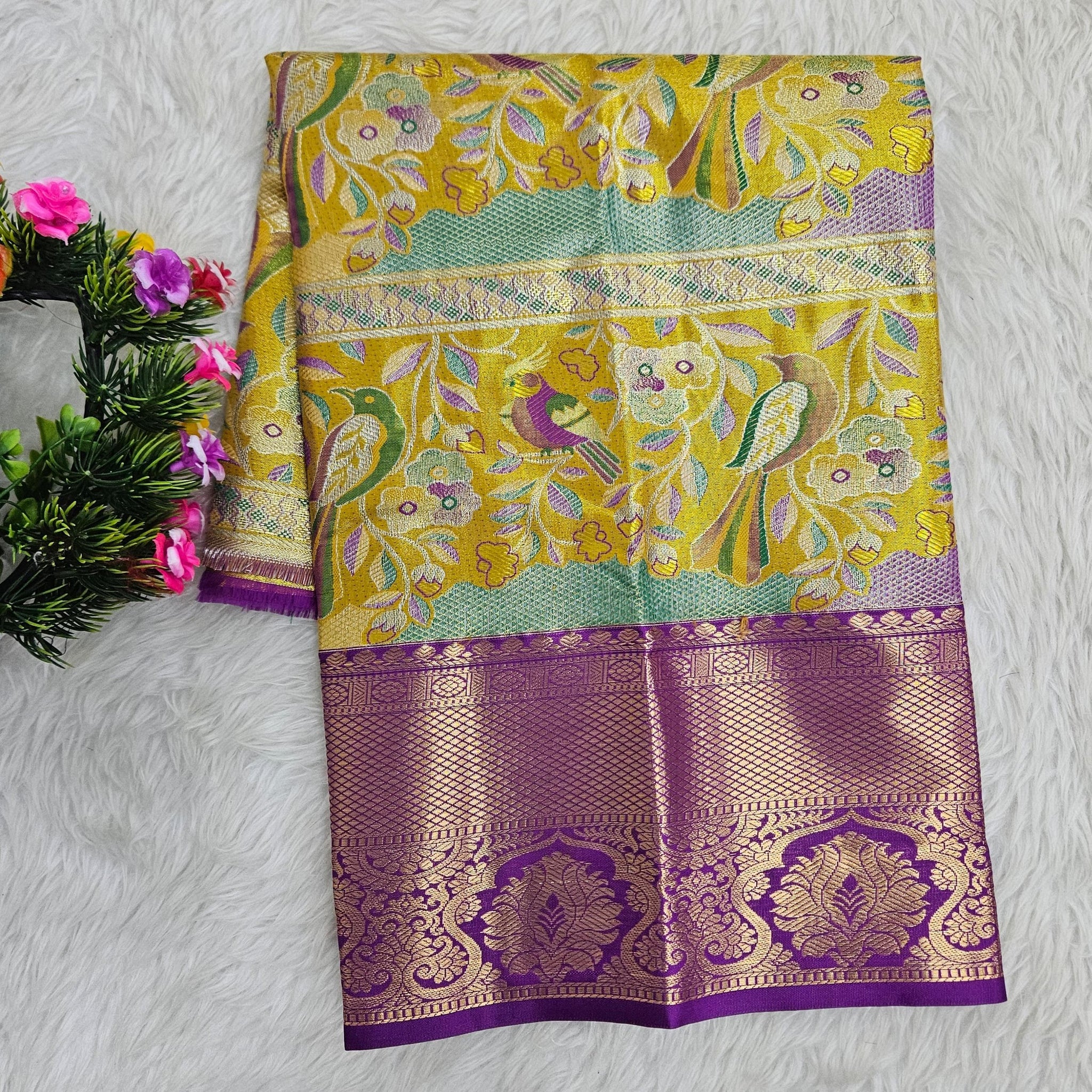 (0–1 Year) Lehenga – Unstitched (Blouse + Material)