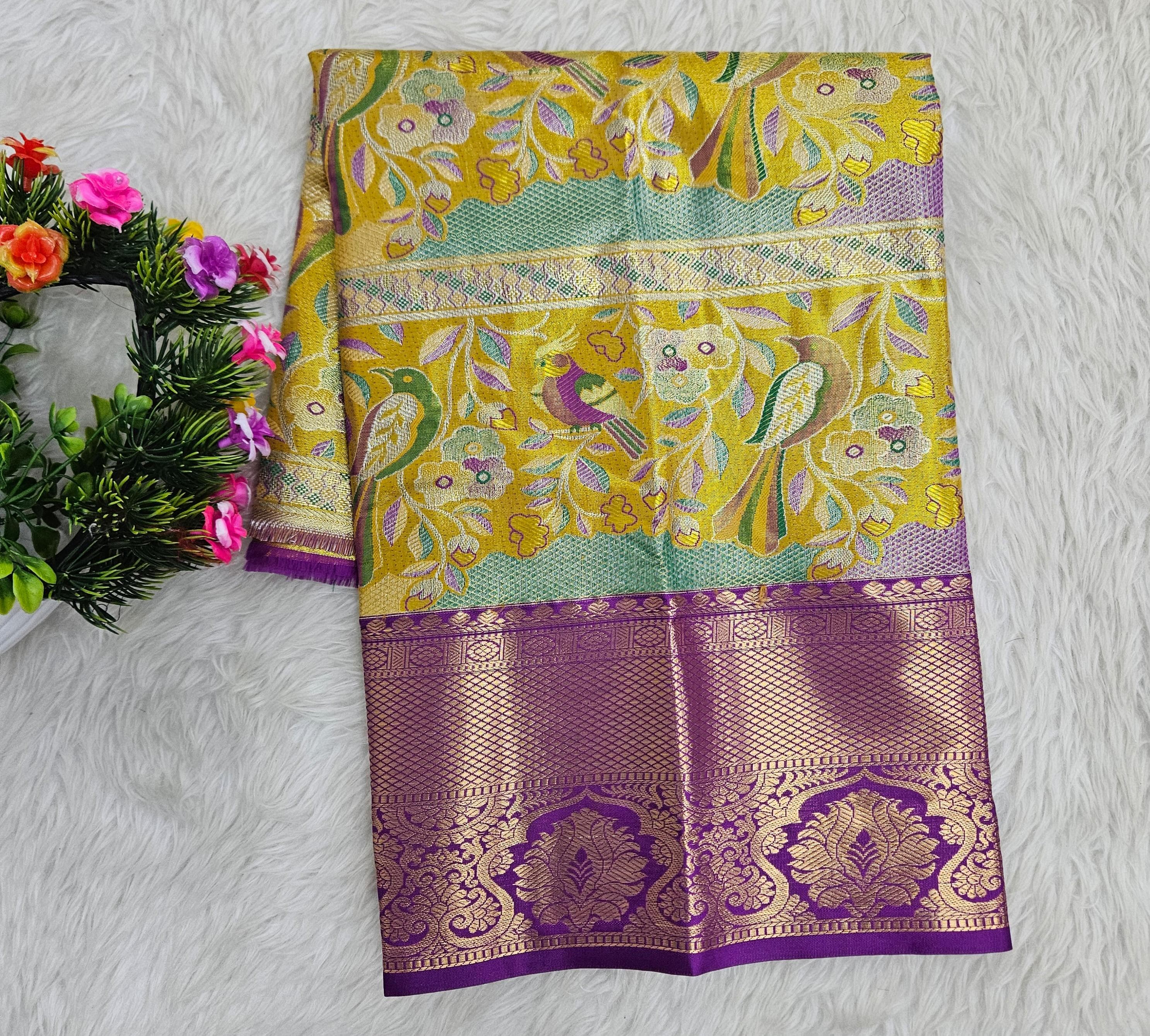 (0–1 Year) Lehenga – Unstitched (Blouse + Material)