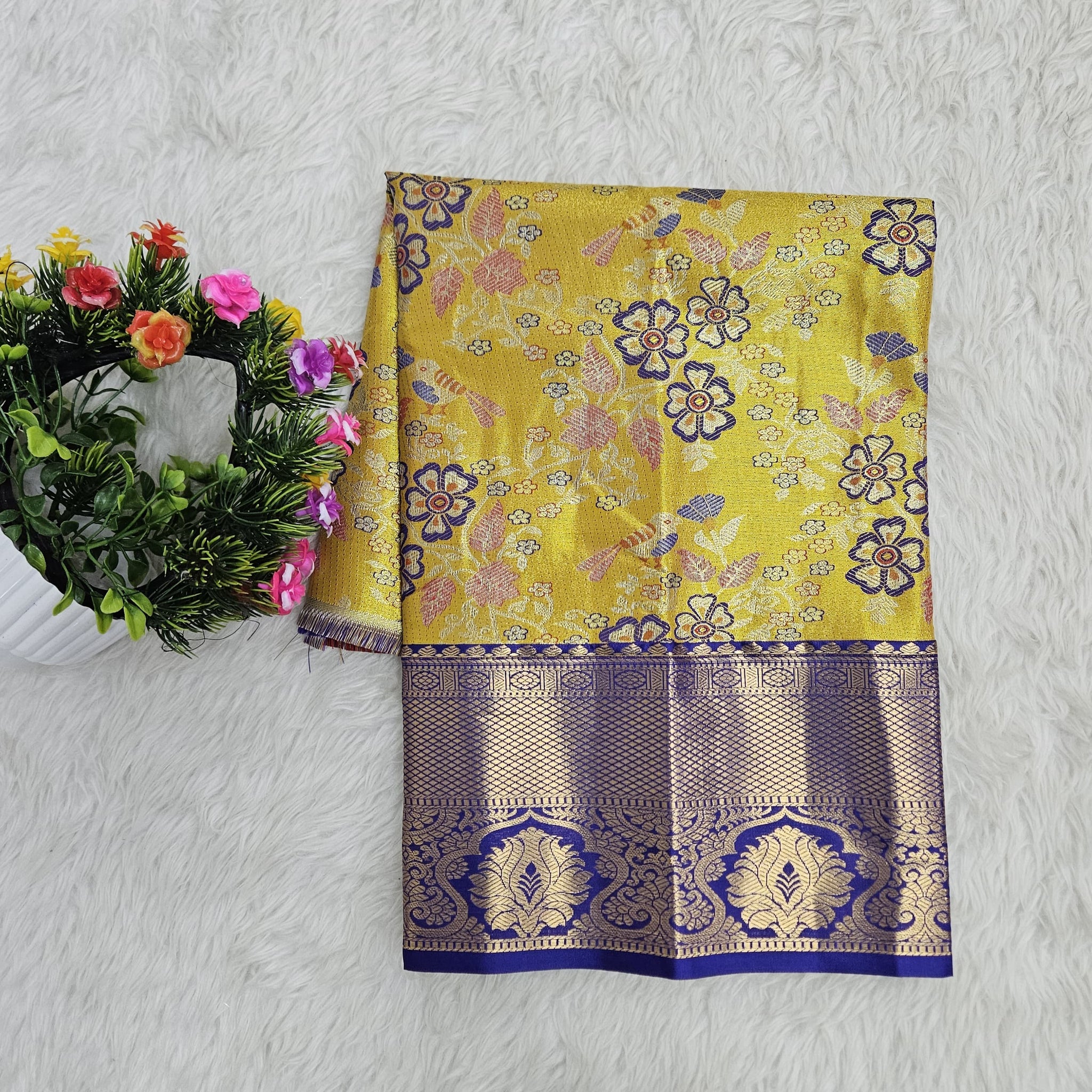 (0–1 Year) Lehenga – Unstitched (Blouse + Material)