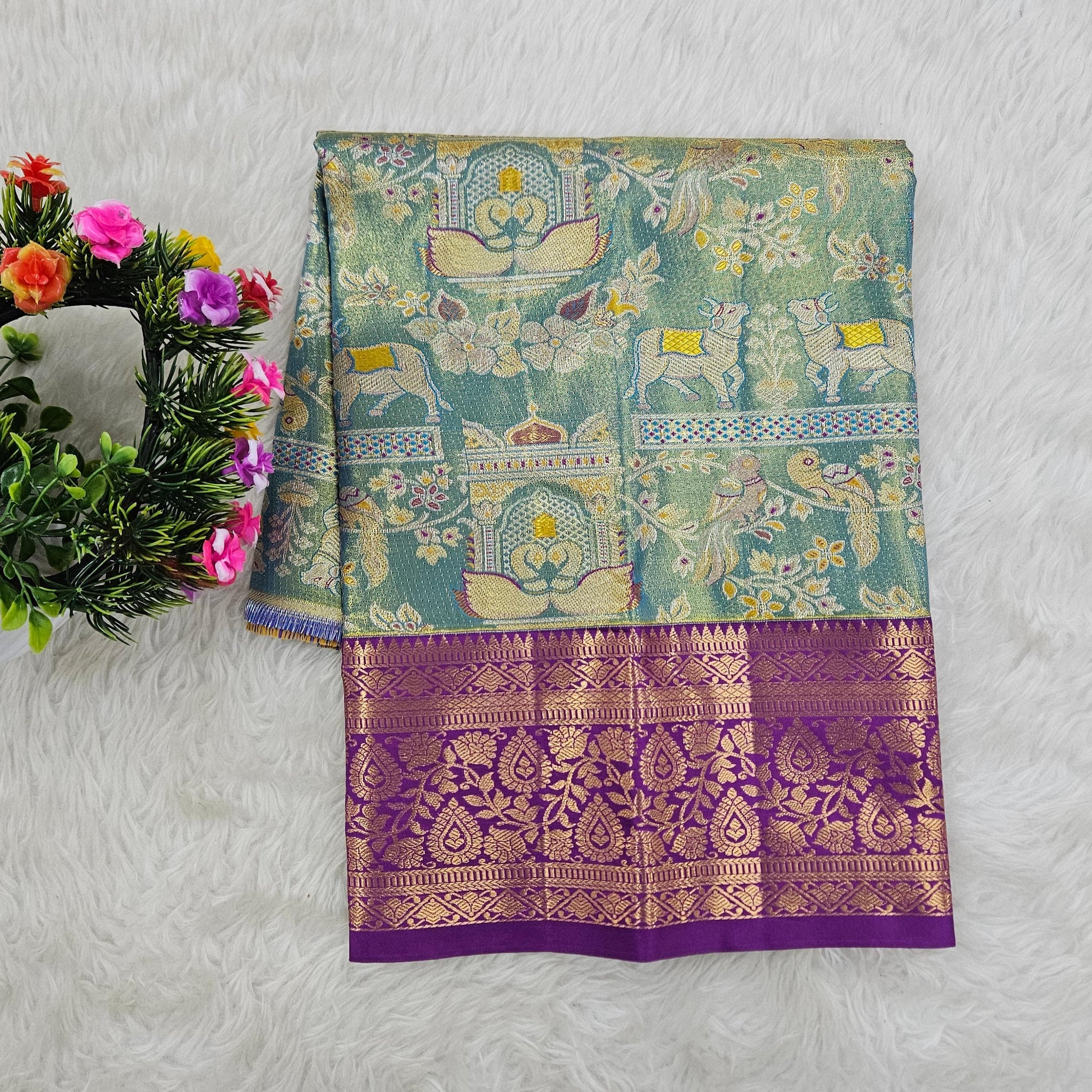 (0–1 Year) Lehenga – Unstitched (Blouse + Material)