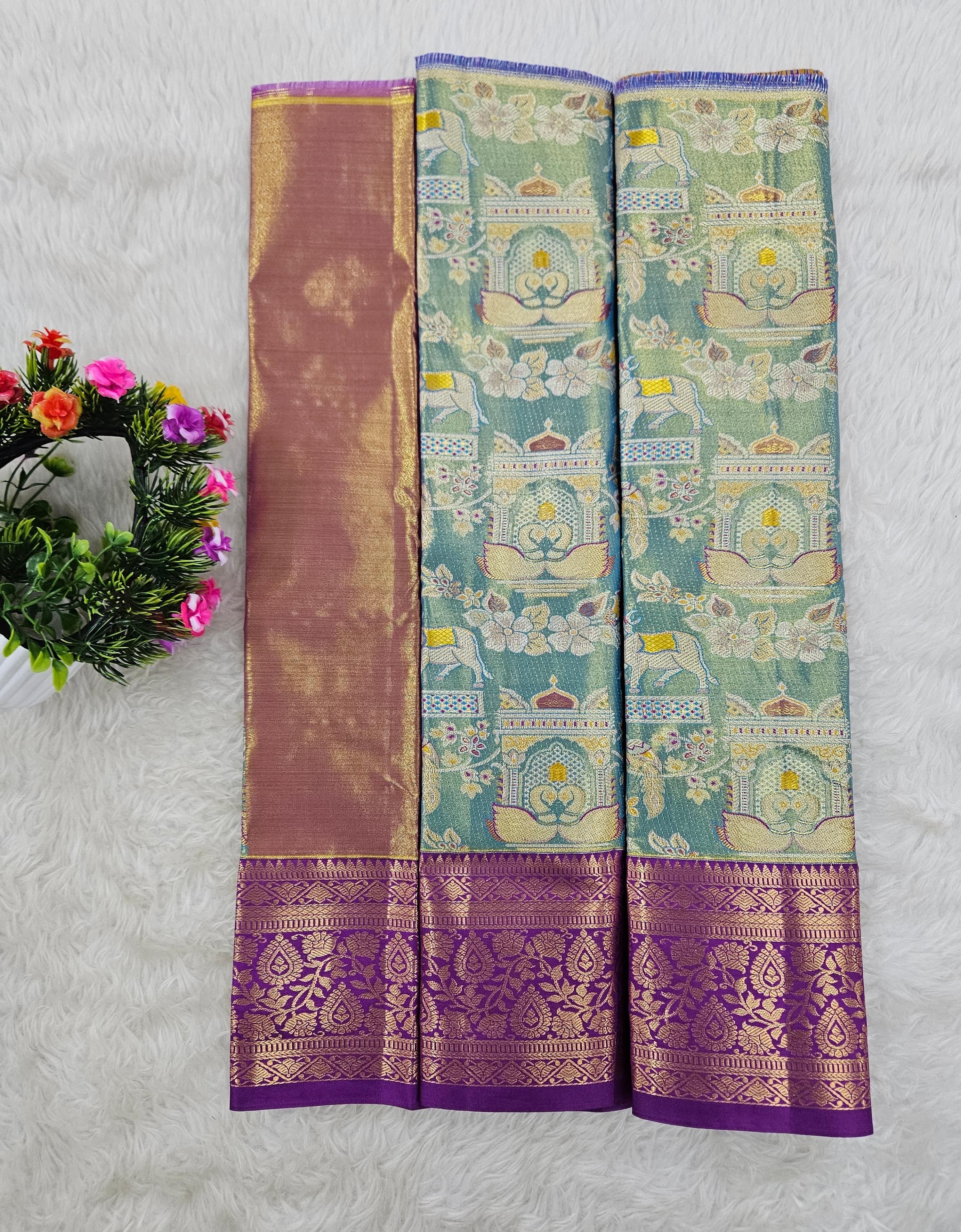 (0–1 Year) Lehenga – Unstitched (Blouse + Material)