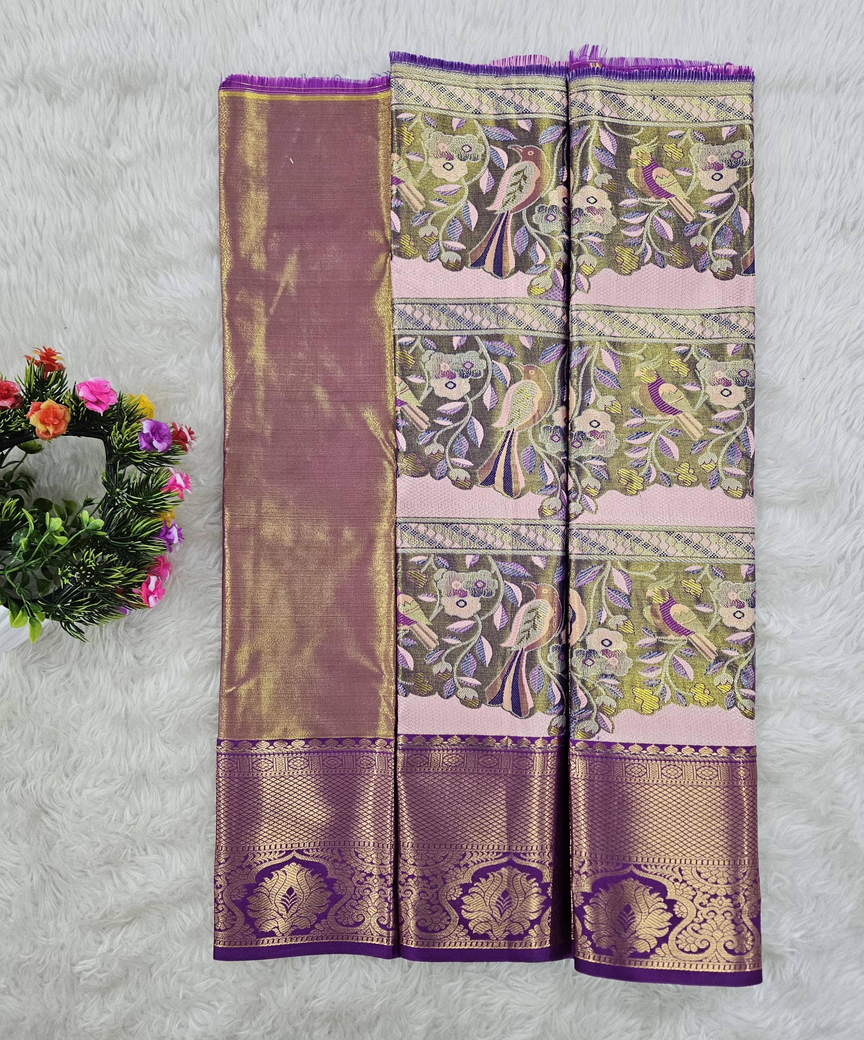 (0–1 Year) Lehenga – Unstitched (Blouse + Material)