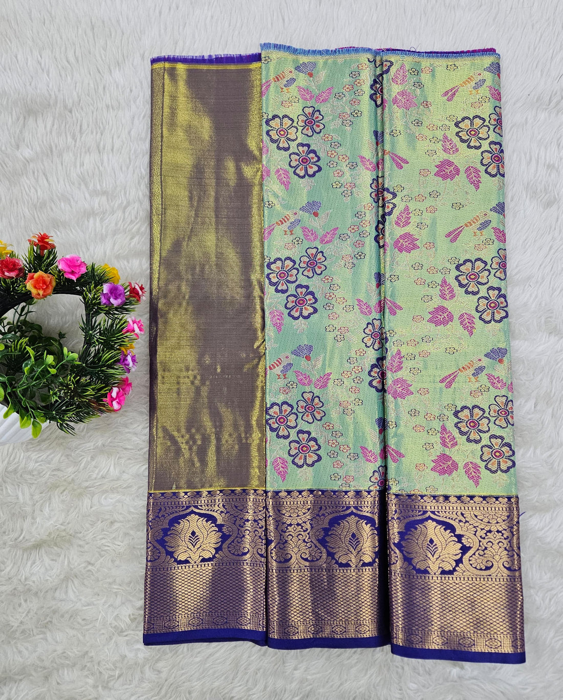 (0–1 Year) Lehenga – Unstitched (Blouse + Material)