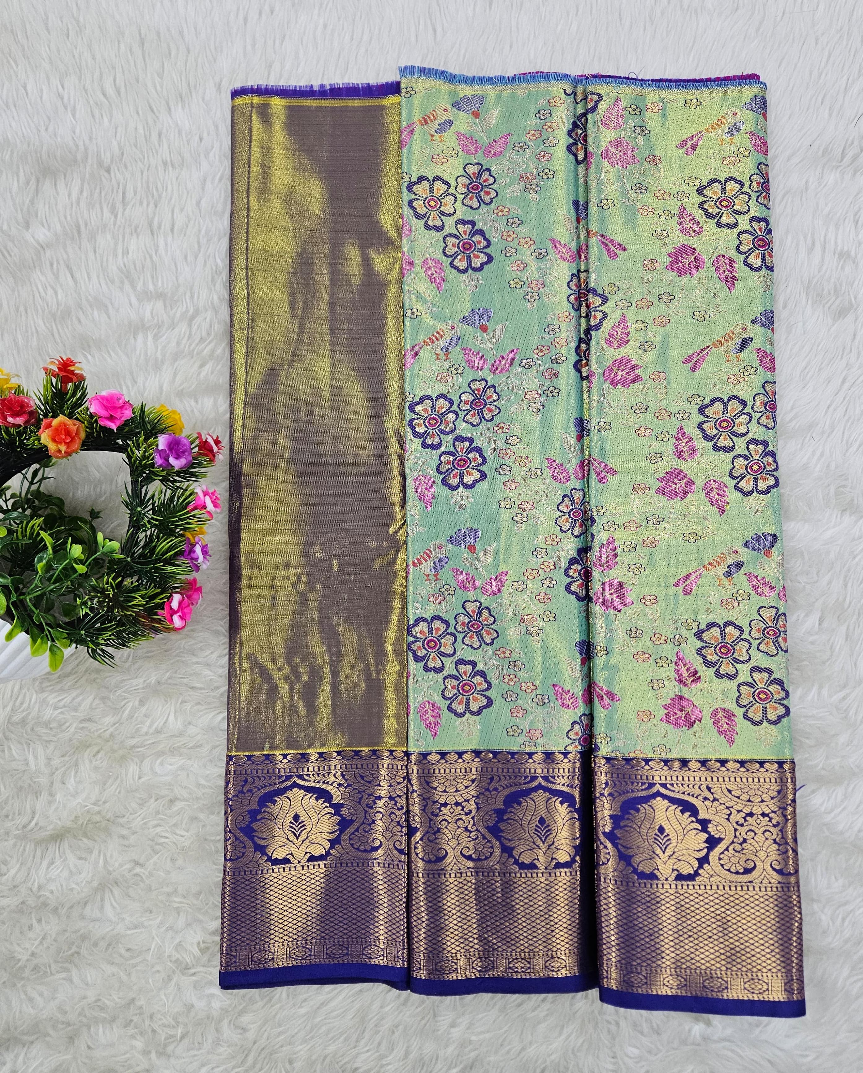 (0–1 Year) Lehenga – Unstitched (Blouse + Material)