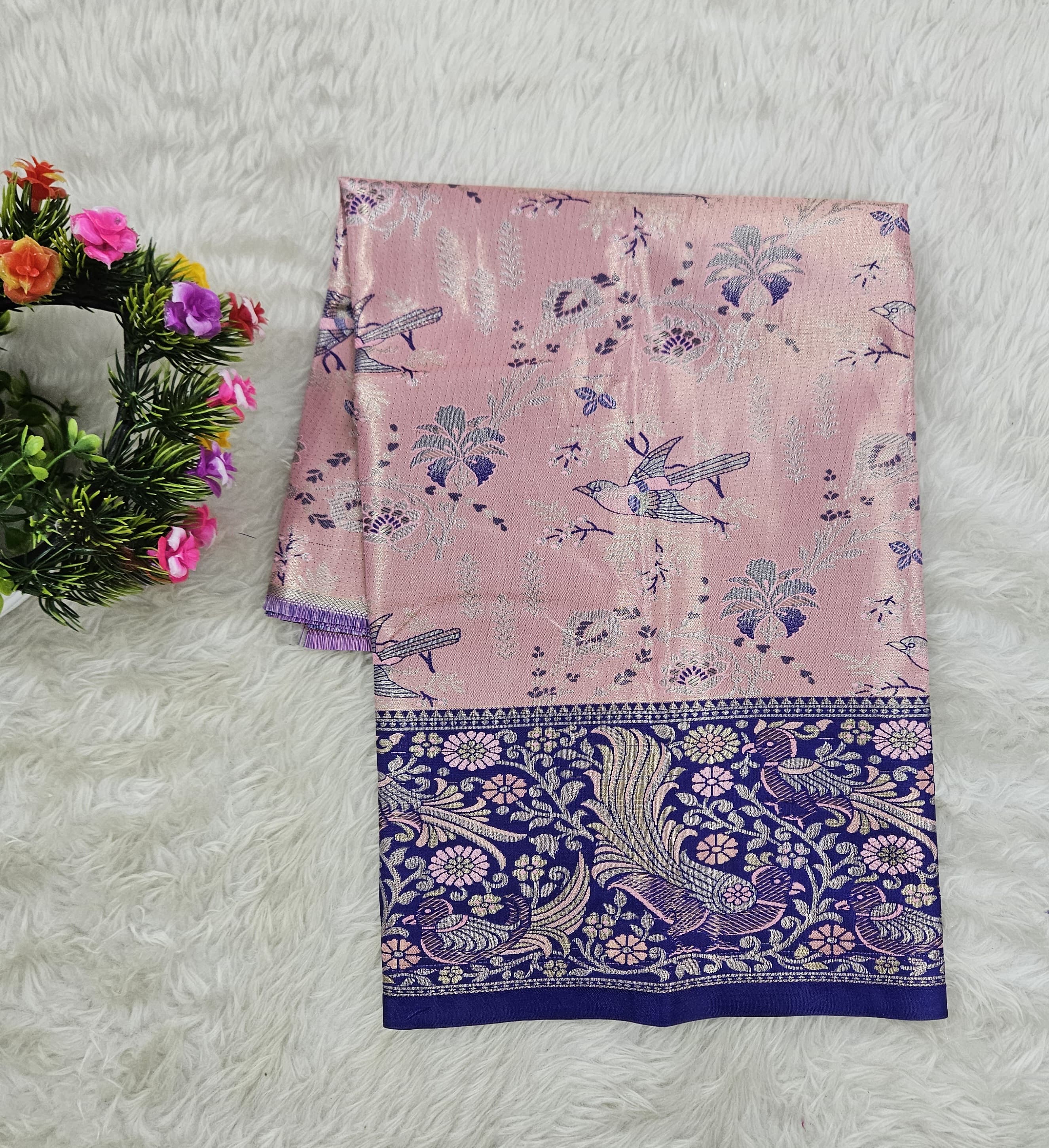 (0–1 Year) Lehenga – Unstitched (Blouse + Material)