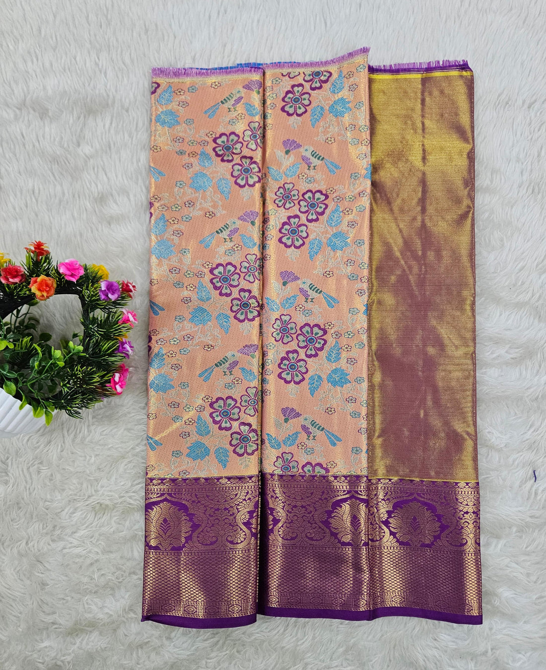 (0–1 Year) Lehenga – Unstitched (Blouse + Material)