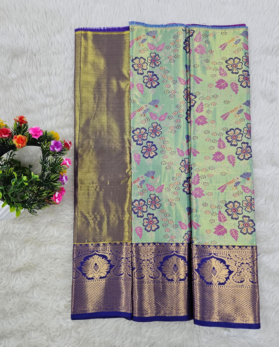 (0–1 Year) Lehenga – Unstitched (Blouse + Material)