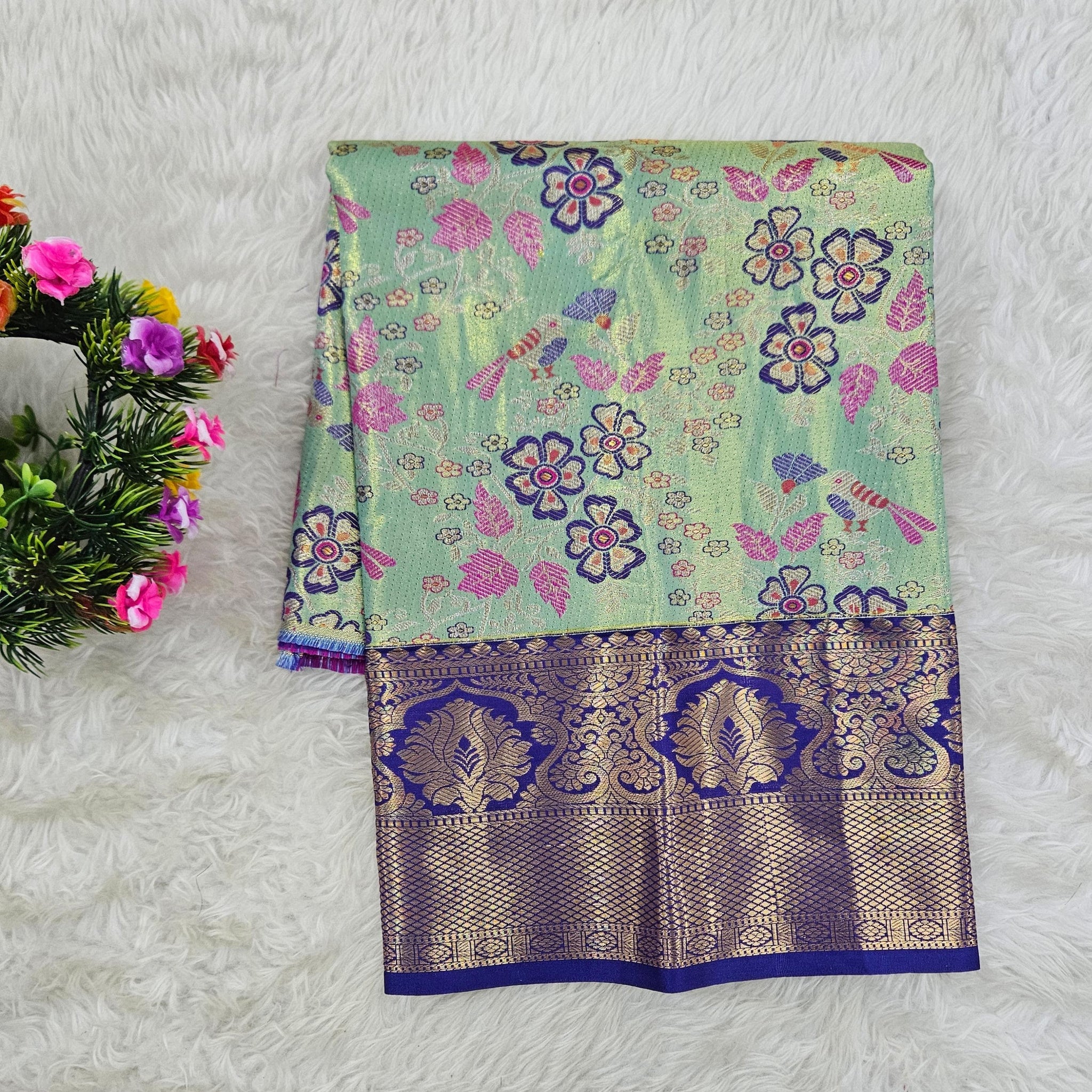 (0–1 Year) Lehenga – Unstitched (Blouse + Material)