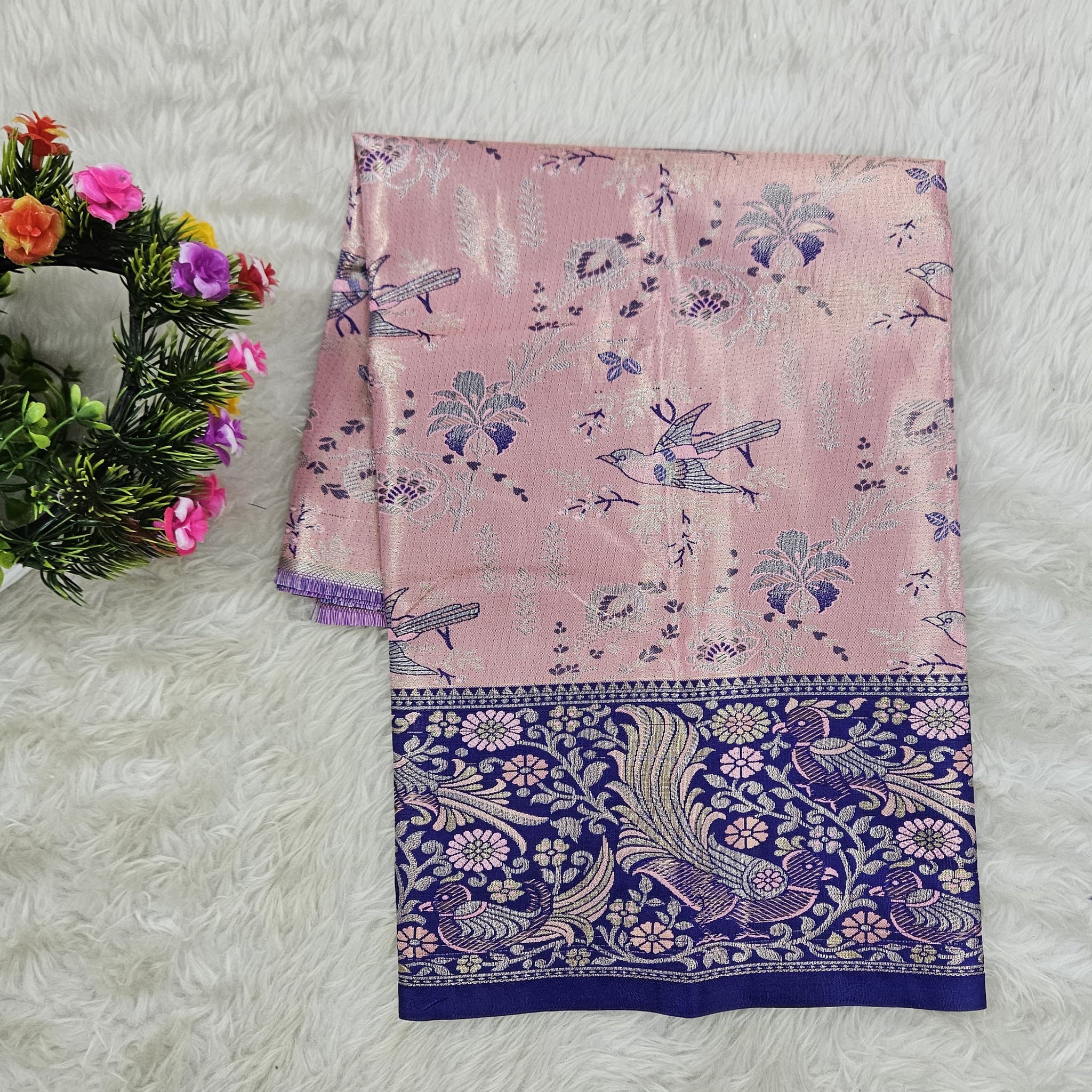 (0–1 Year) Lehenga – Unstitched (Blouse + Material)