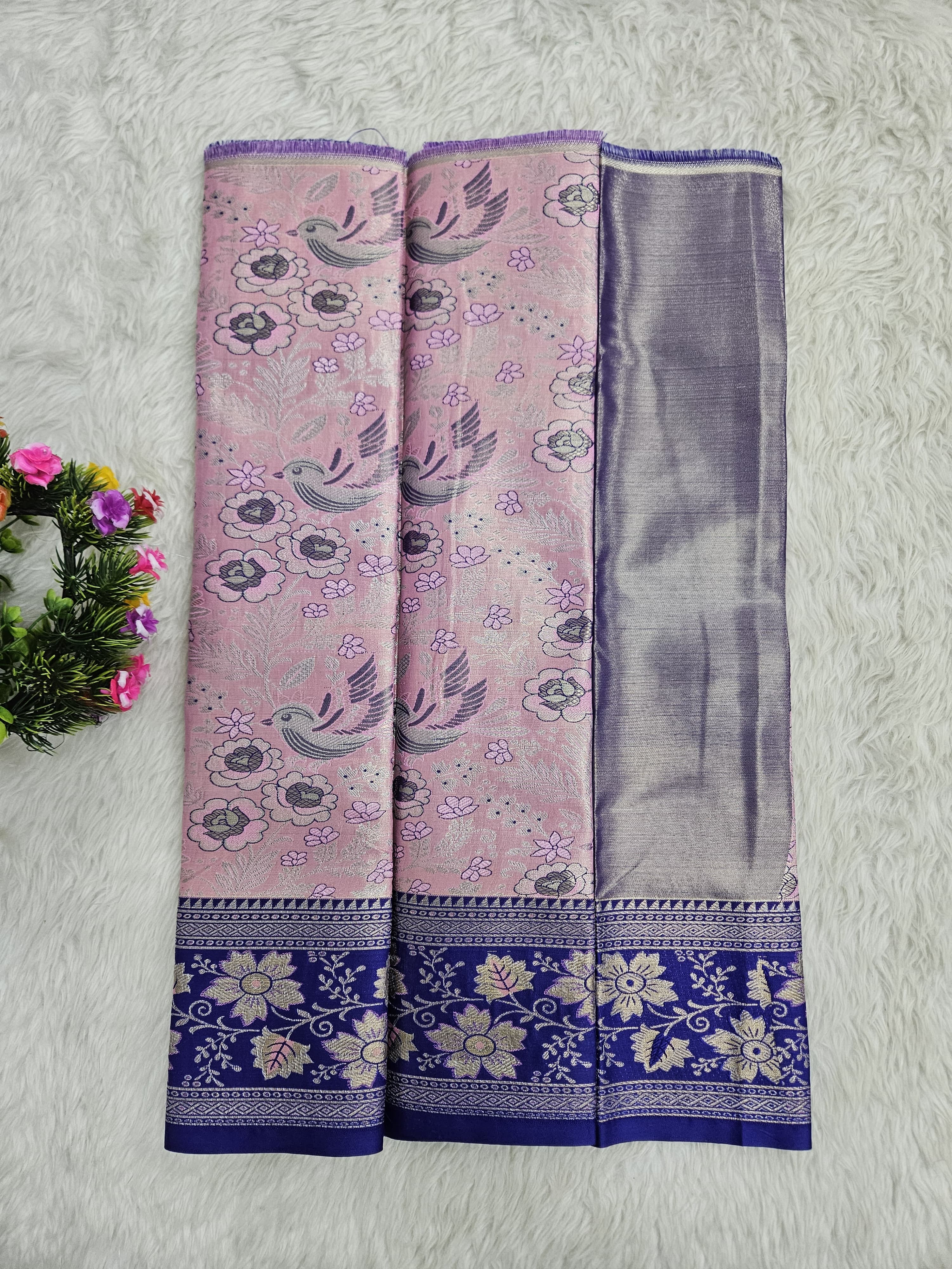 (0–1 Year) Lehenga – Unstitched (Blouse + Material)