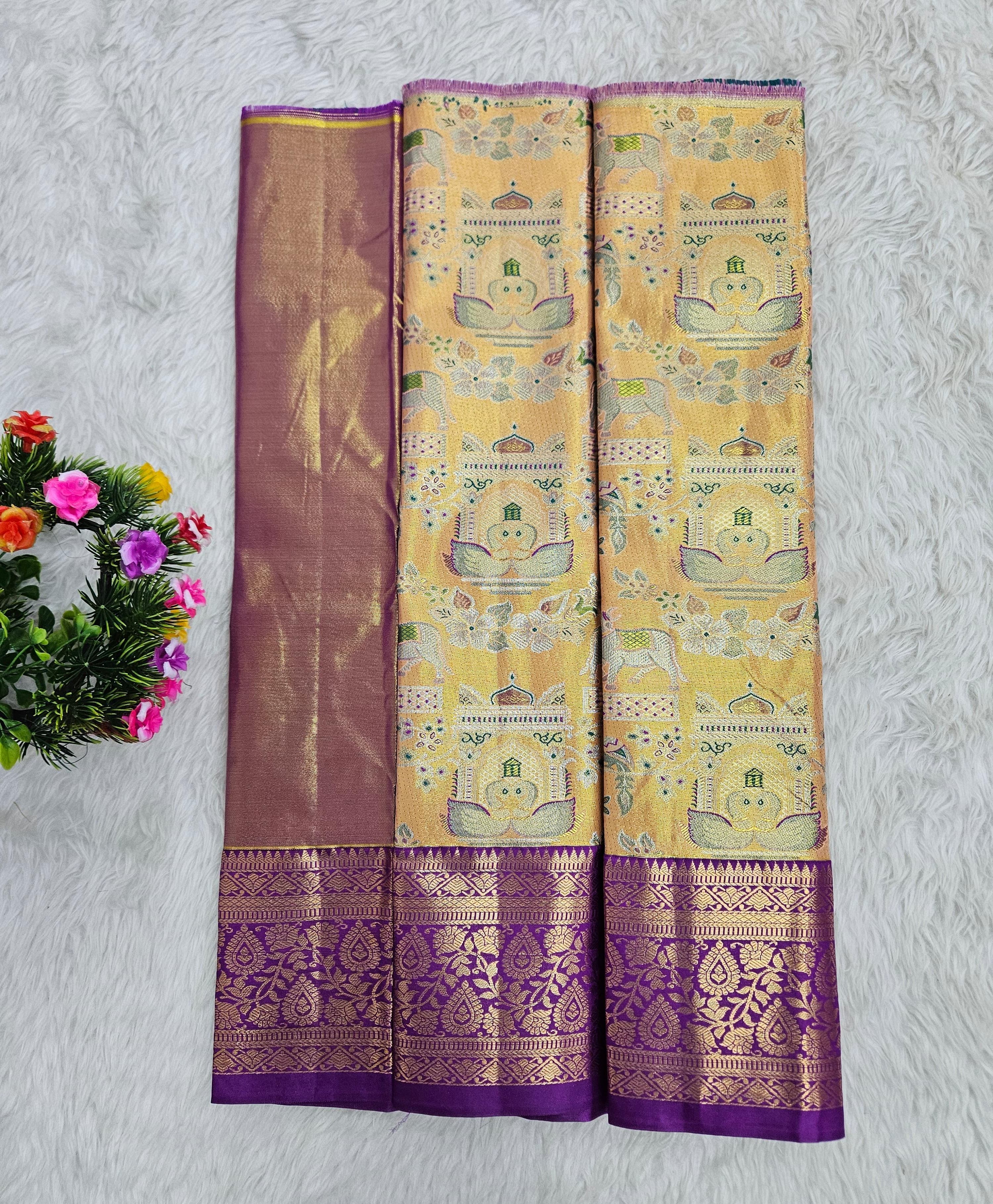 (0–1 Year) Lehenga – Unstitched (Blouse + Material)