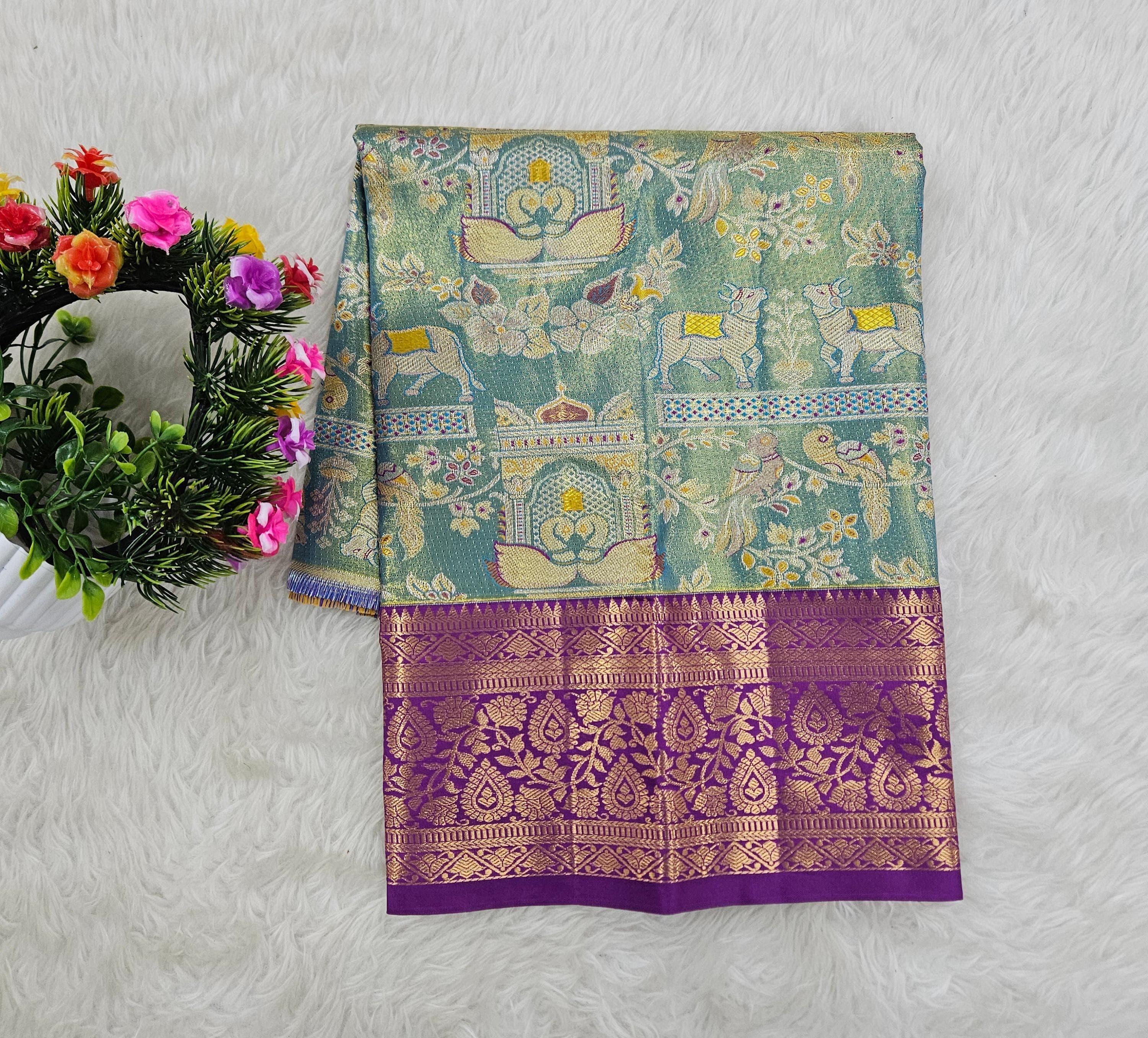 (0–1 Year) Lehenga – Unstitched (Blouse + Material)