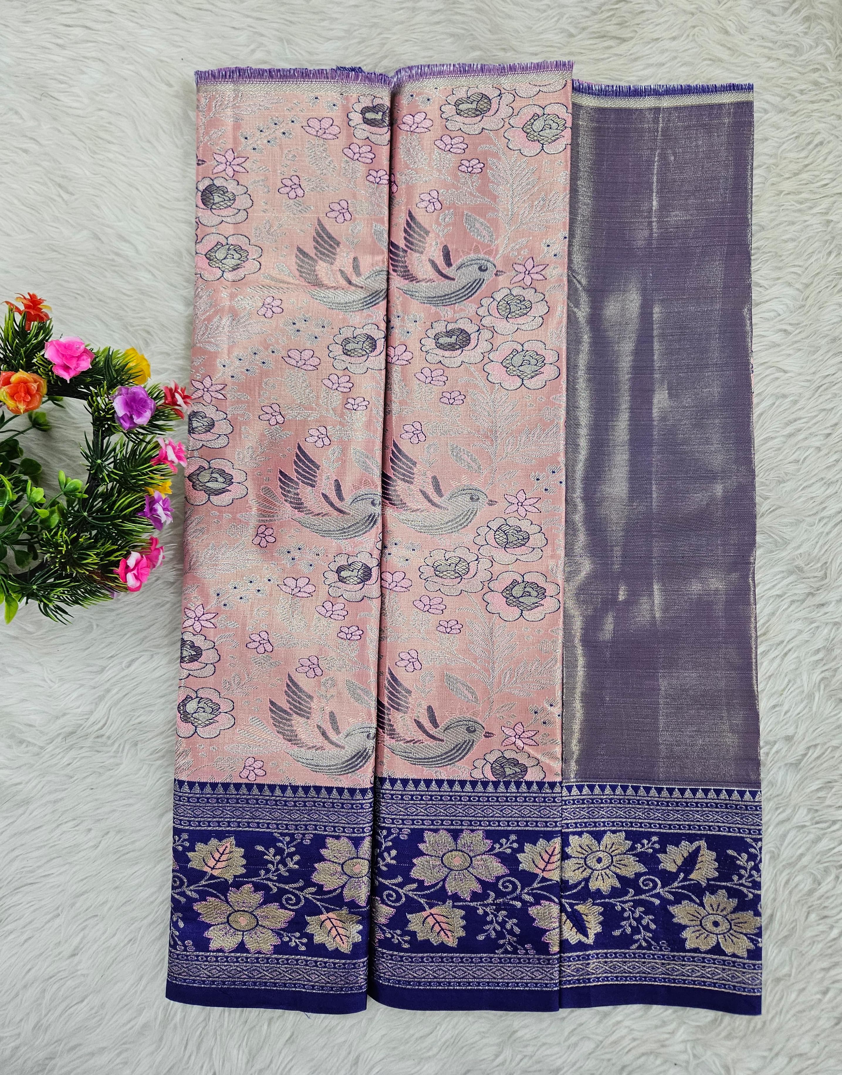 (0–1 Year) Lehenga – Unstitched (Blouse + Material)