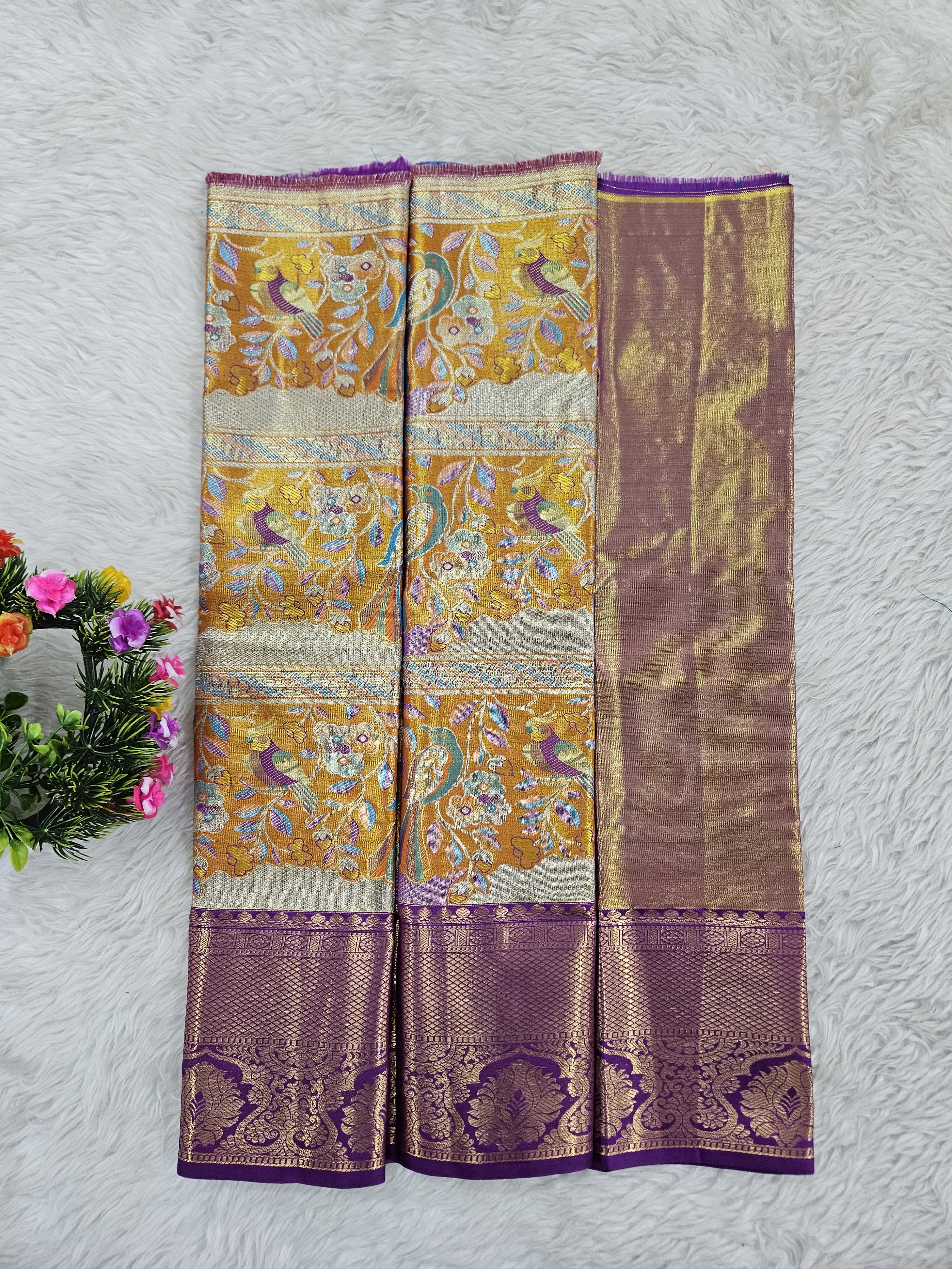 (0–1 Year) Lehenga – Unstitched (Blouse + Material)