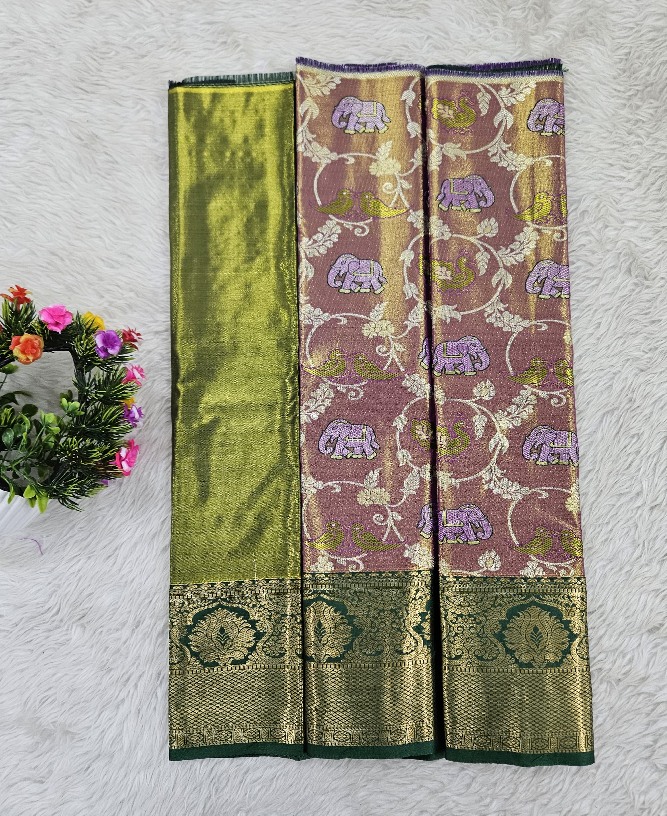 (0–1 Year) Lehenga – Unstitched (Blouse + Material)