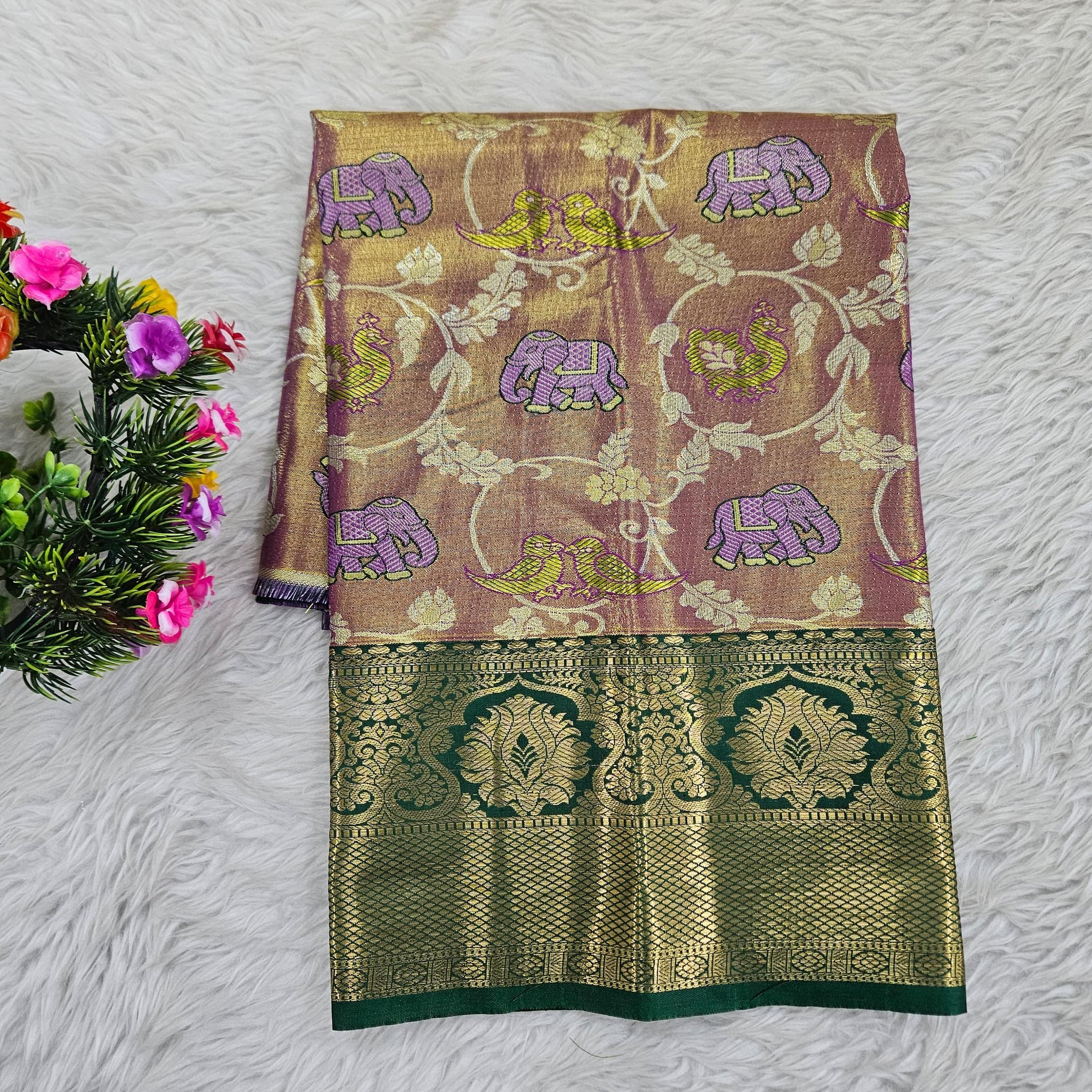 (0–1 Year) Lehenga – Unstitched (Blouse + Material)