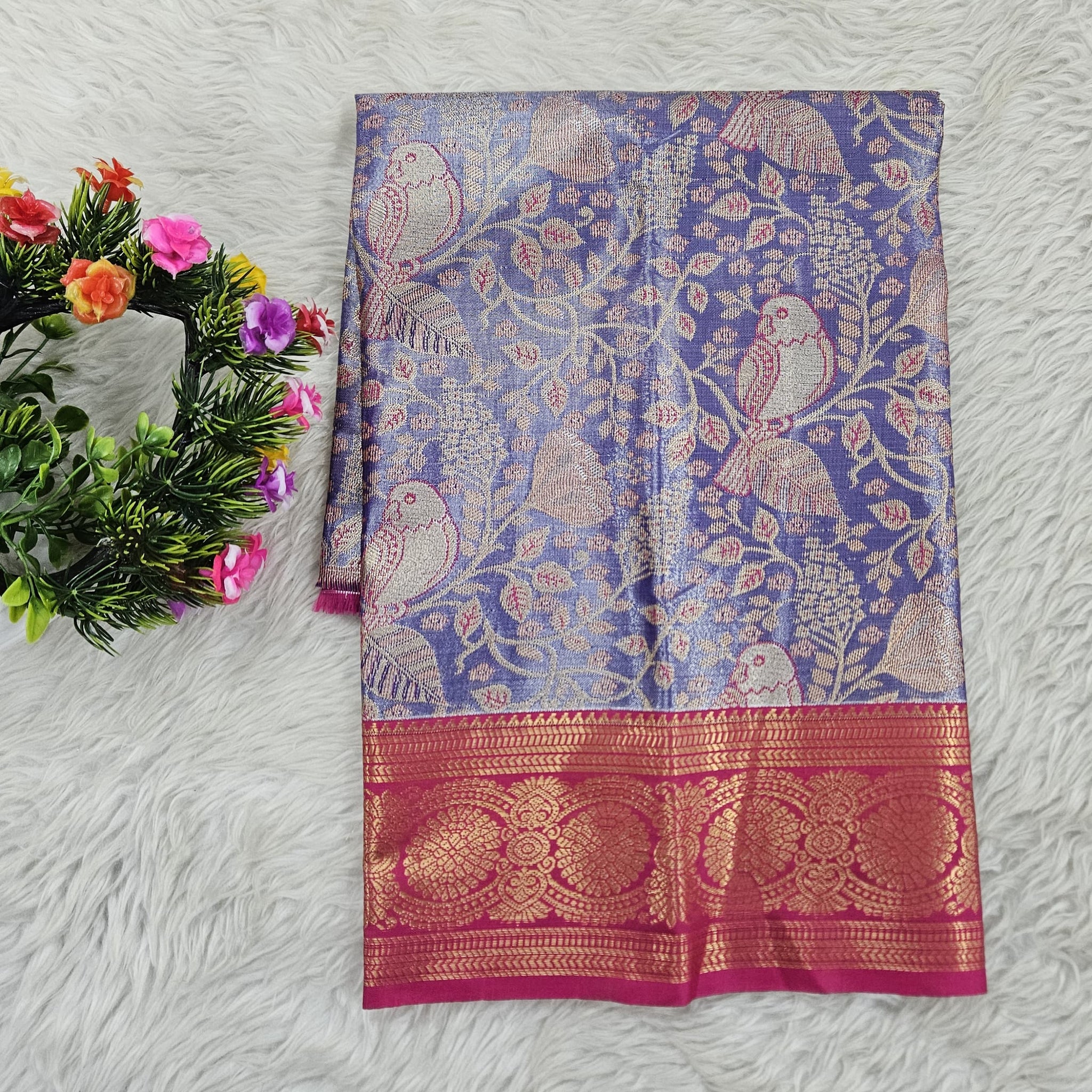 (0–1 Year) Lehenga – Unstitched (Blouse + Material)