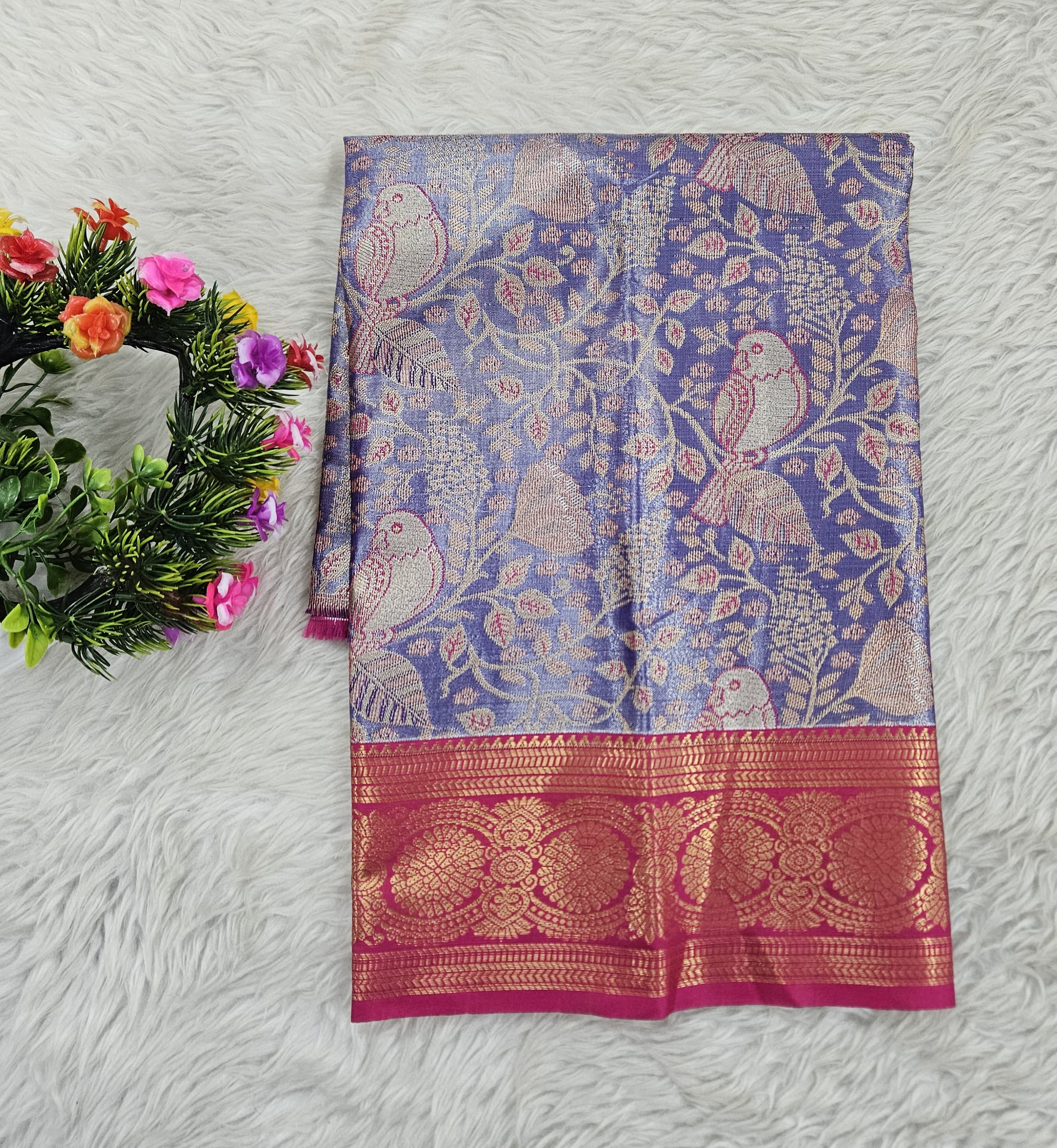 (0–1 Year) Lehenga – Unstitched (Blouse + Material)