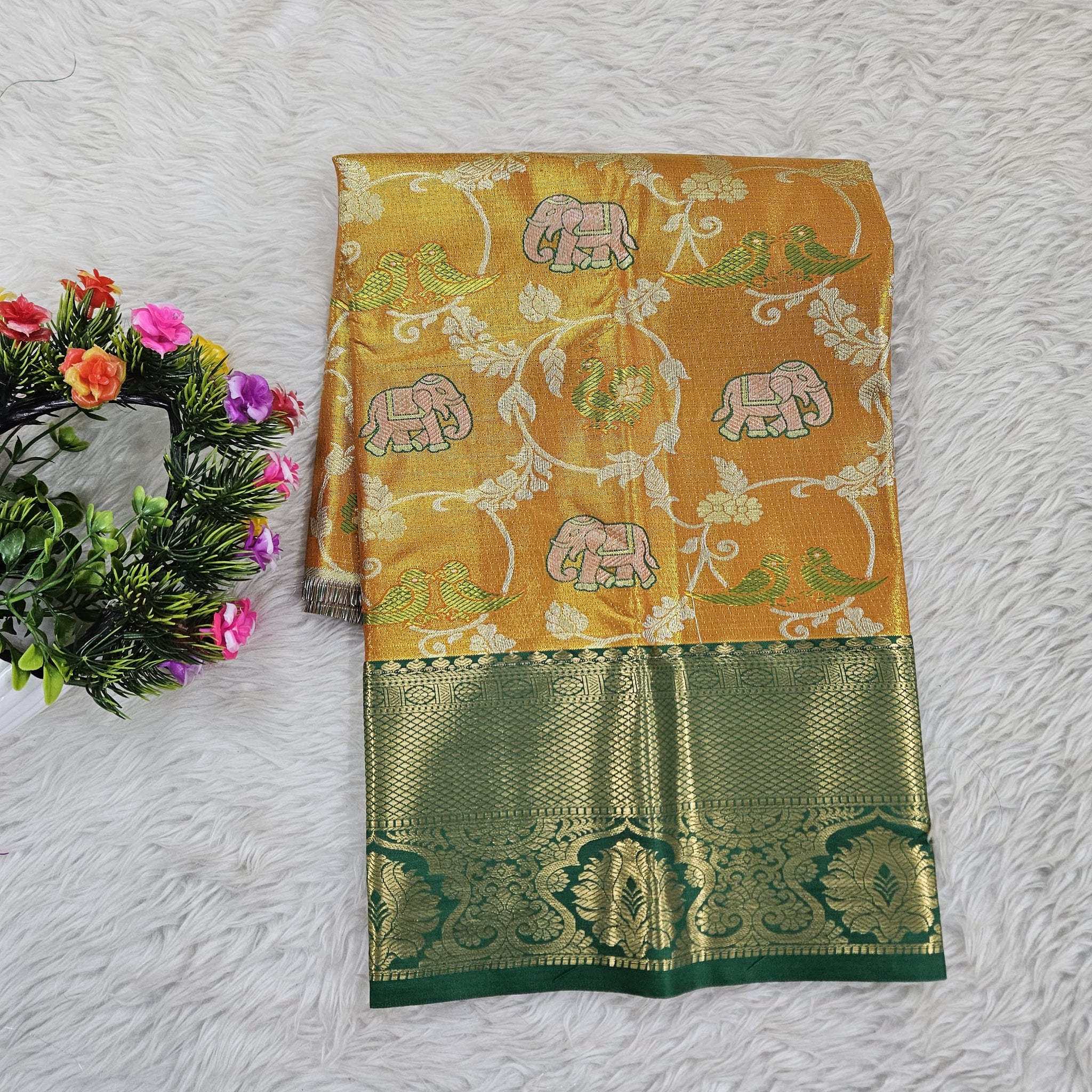 (0–1 Year) Lehenga – Unstitched (Blouse + Material)