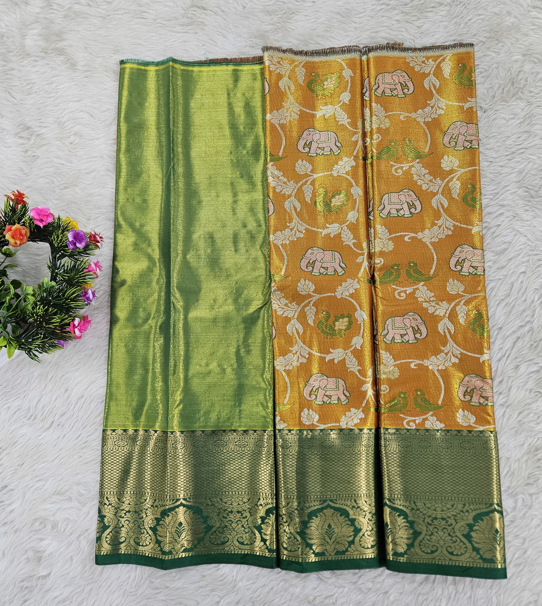 (0–1 Year) Lehenga – Unstitched (Blouse + Material)