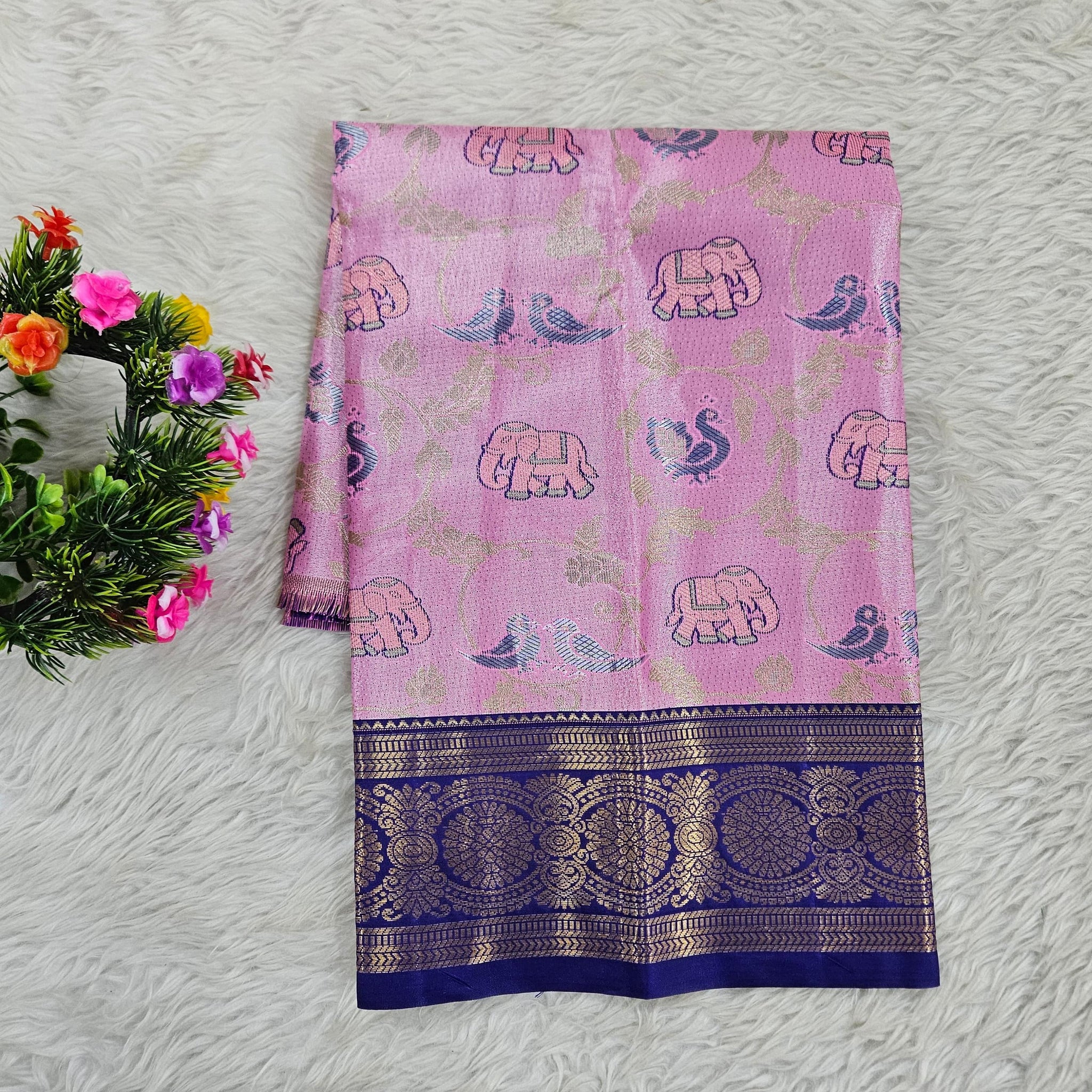 (0–1 Year) Lehenga – Unstitched (Blouse + Material)