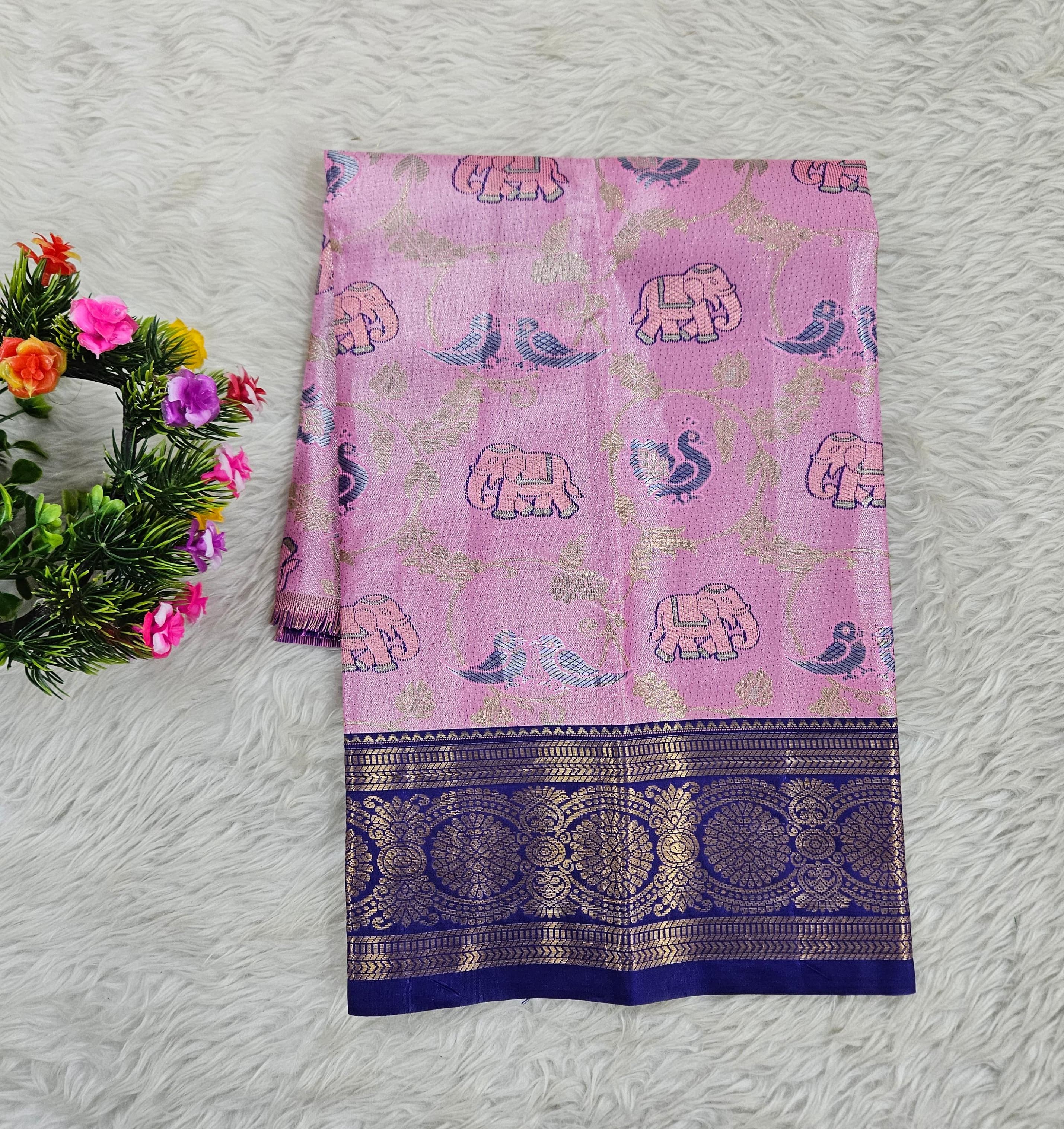 (0–1 Year) Lehenga – Unstitched (Blouse + Material)