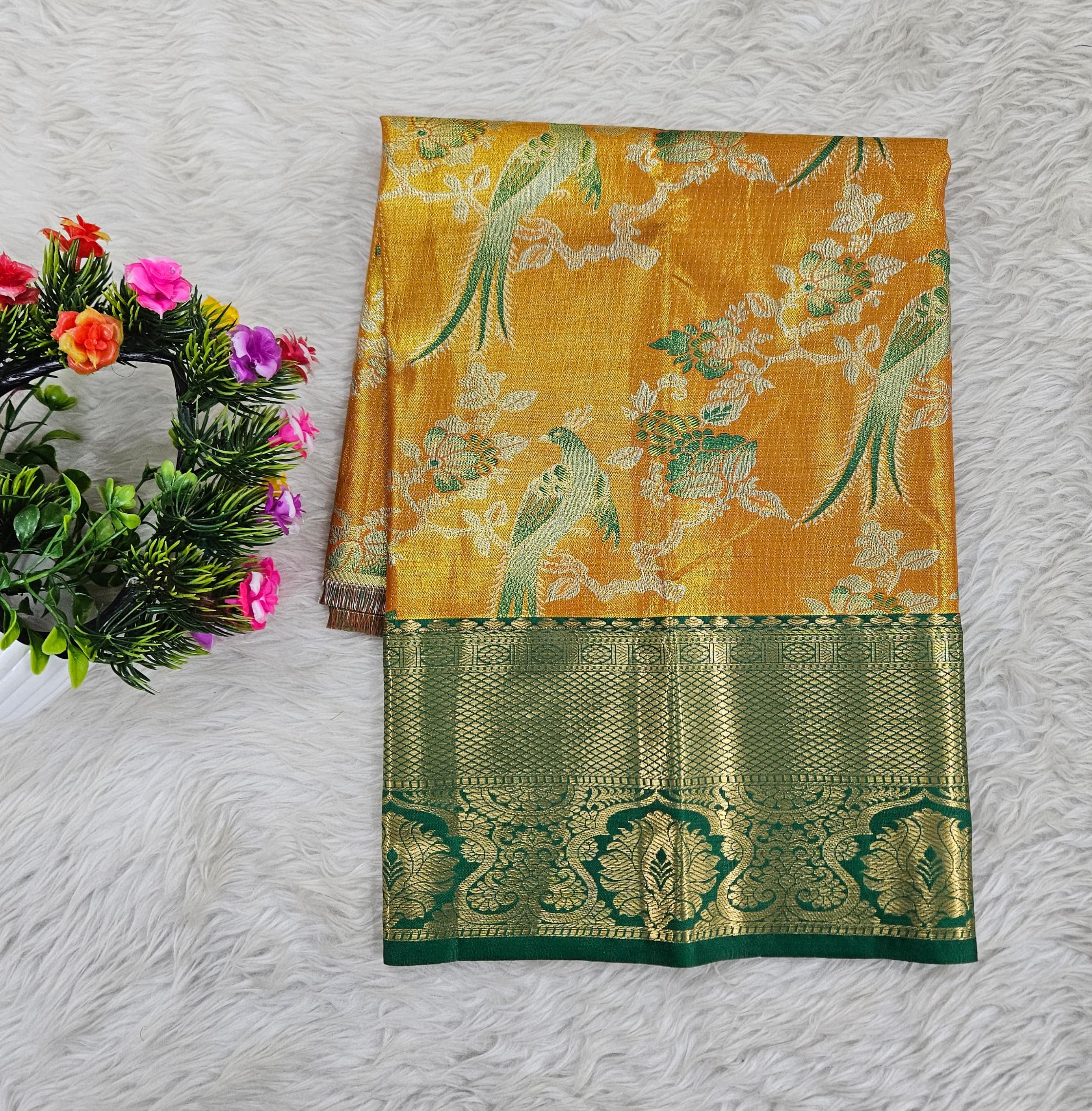 (0–1 Year) Lehenga – Unstitched (Blouse + Material)