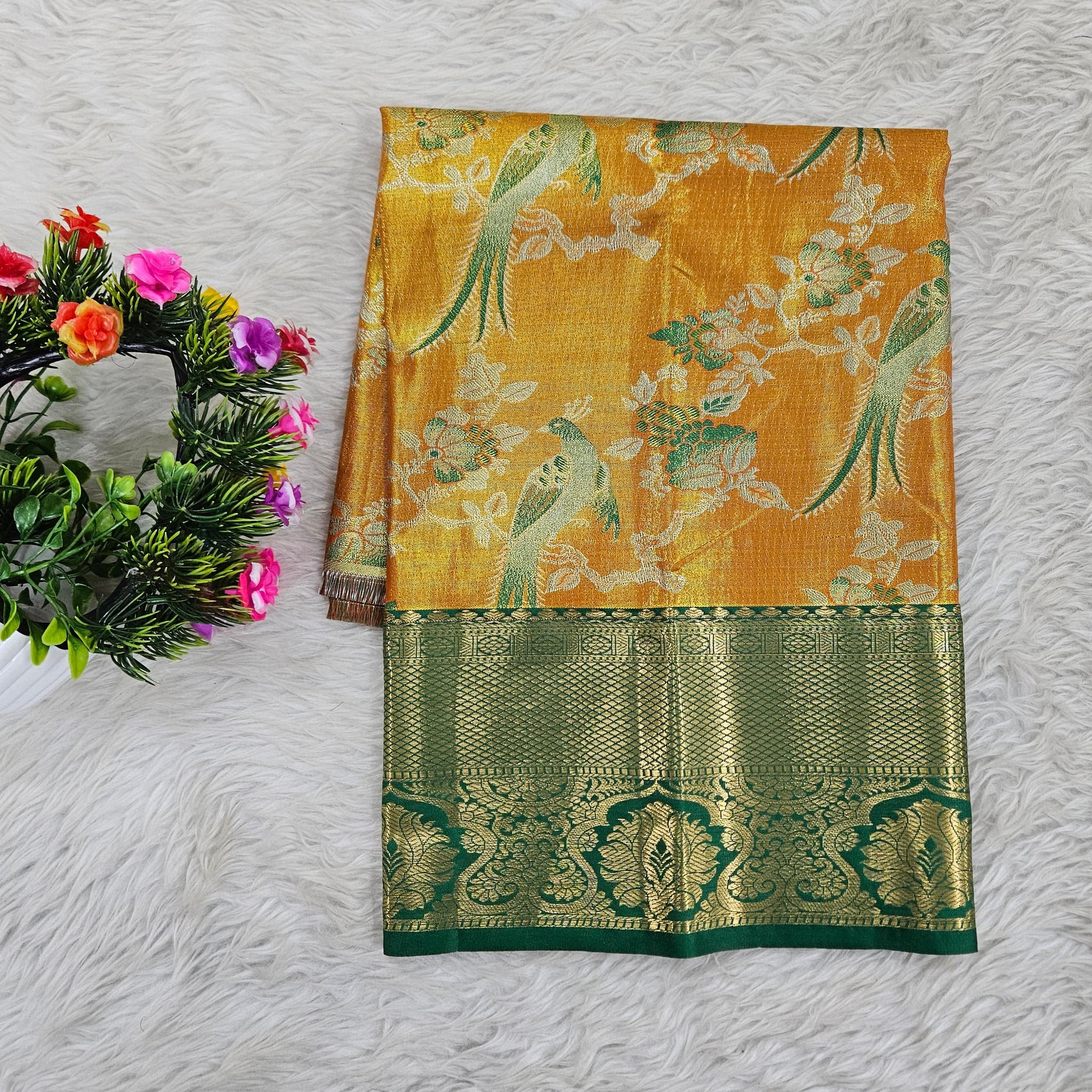 (0–1 Year) Lehenga – Unstitched (Blouse + Material)