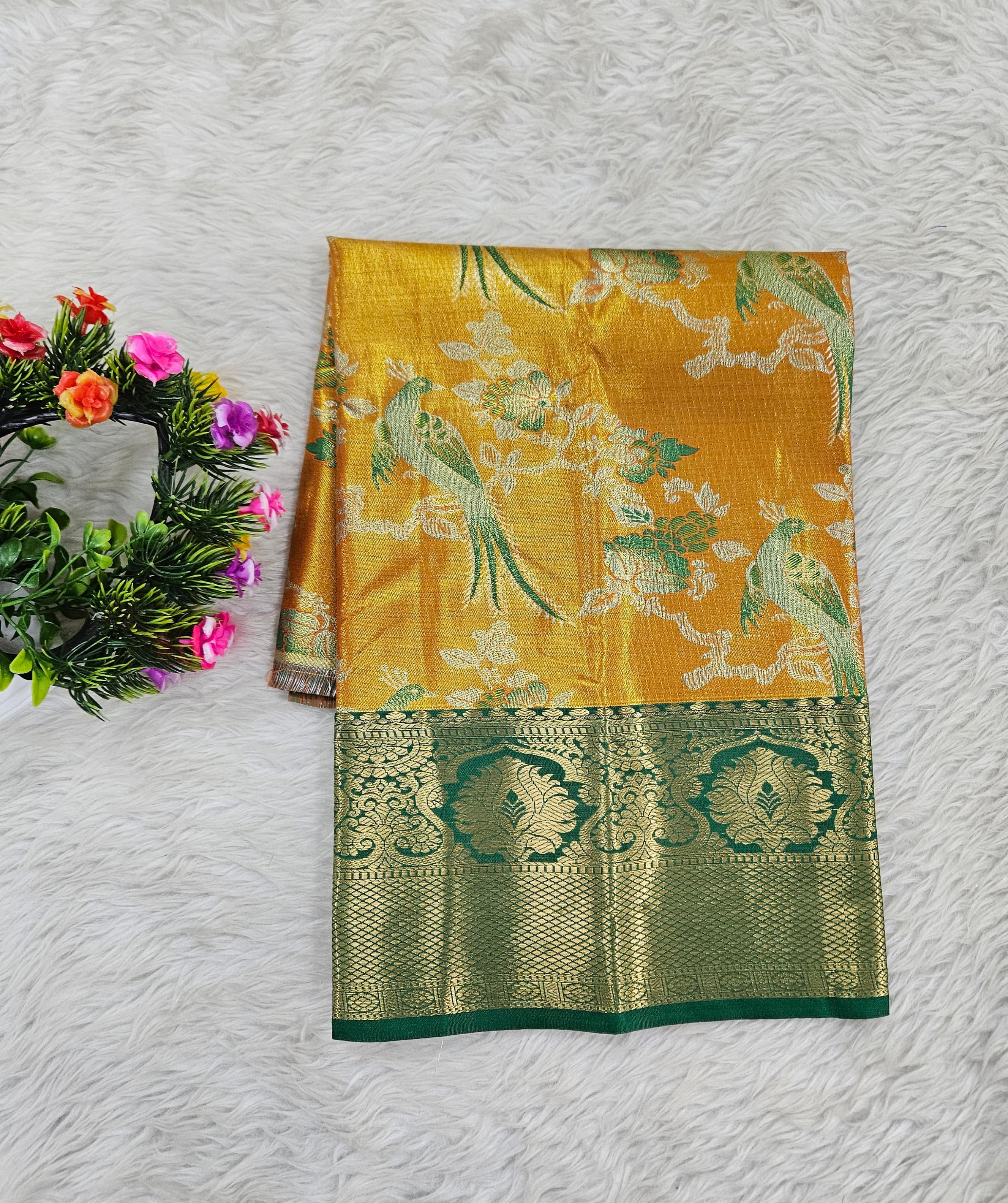 (0–1 Year) Lehenga – Unstitched (Blouse + Material)