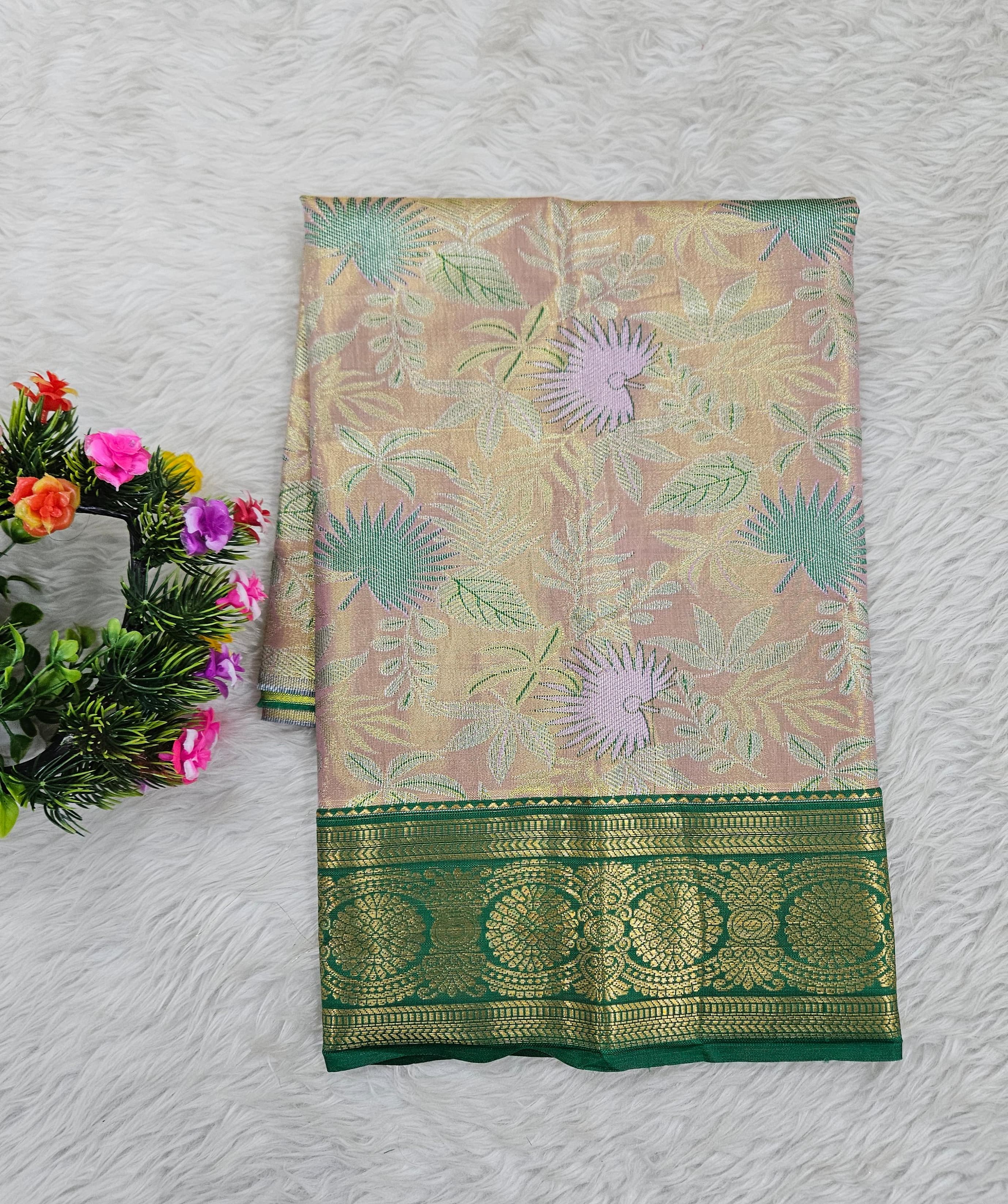 (0–1 Year) Lehenga – Unstitched (Blouse + Material)