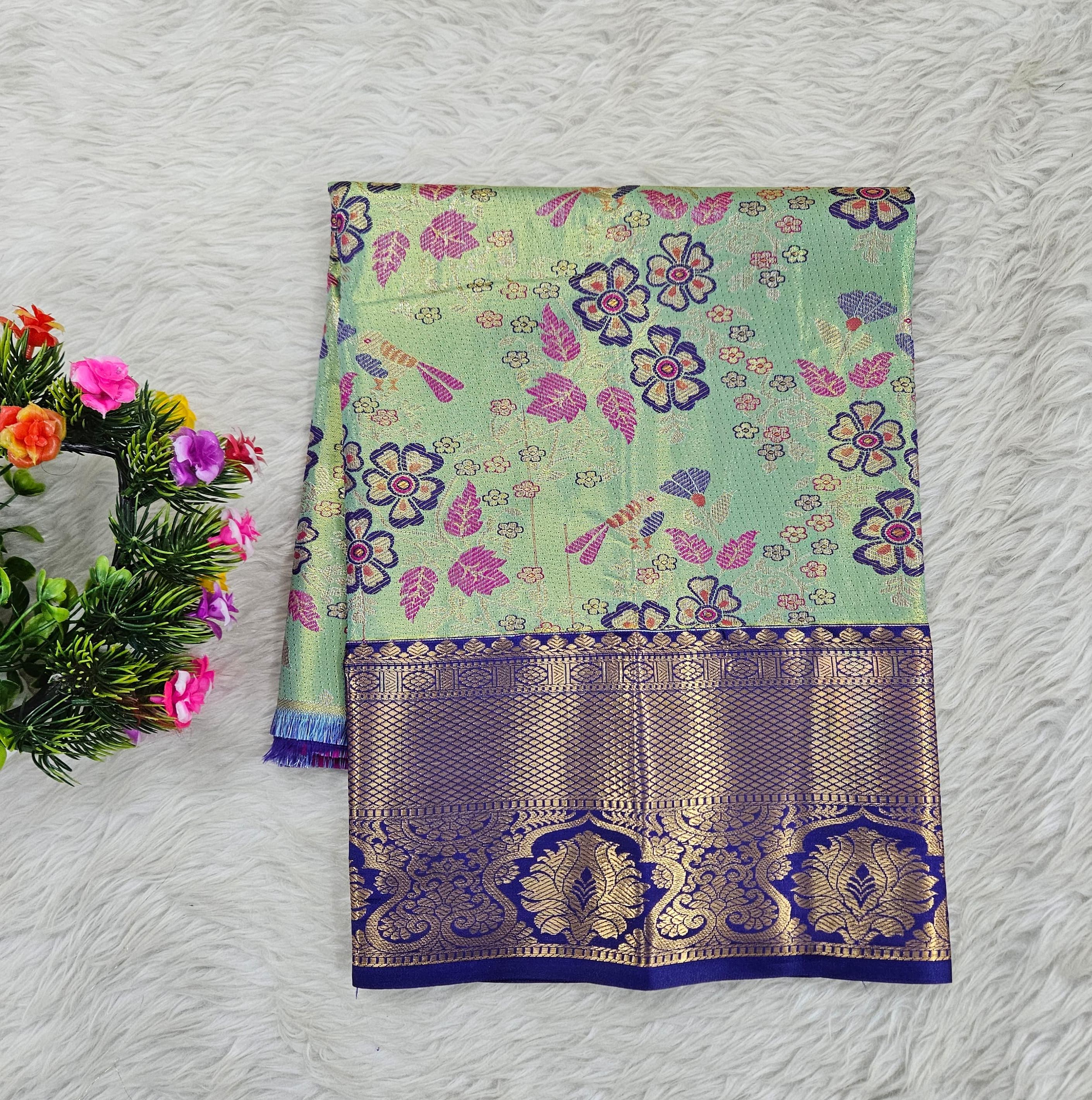 (0–1 Year) Lehenga – Unstitched (Blouse + Material)