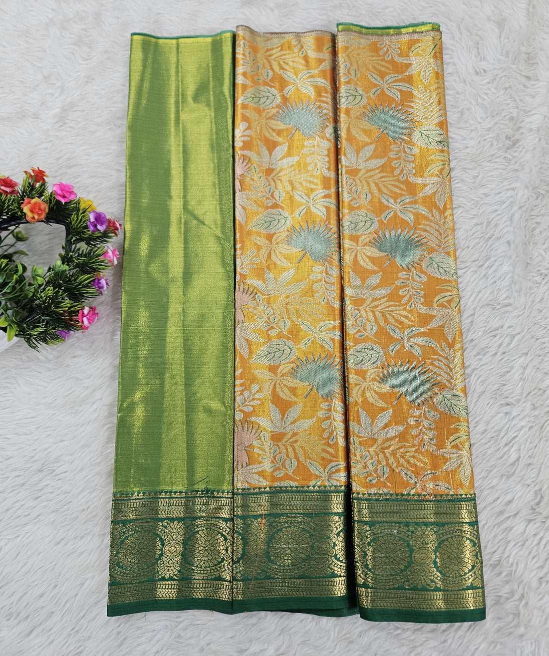 (0–1 Year) Lehenga – Unstitched (Blouse + Material)