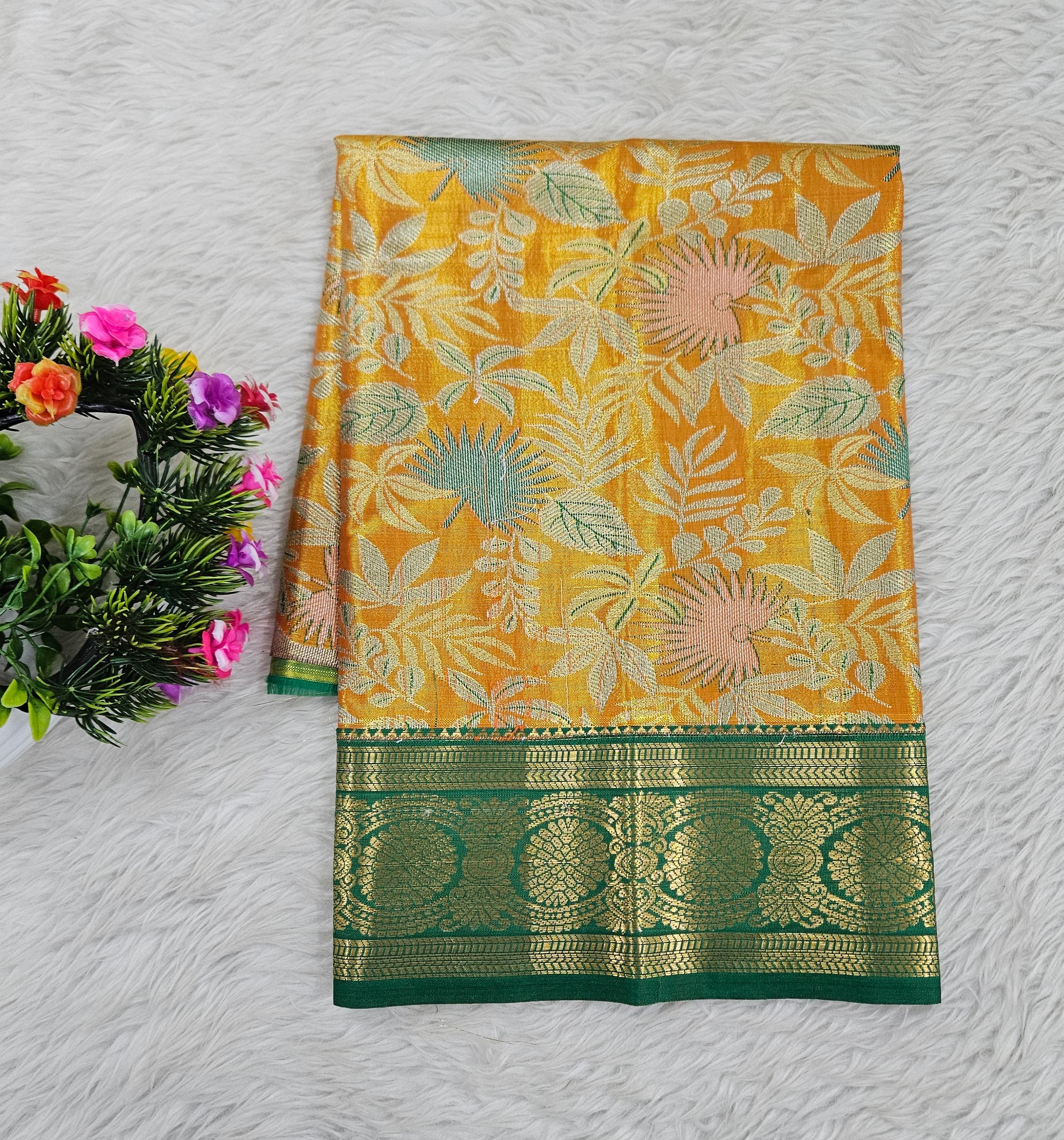 (0–1 Year) Lehenga – Unstitched (Blouse + Material)