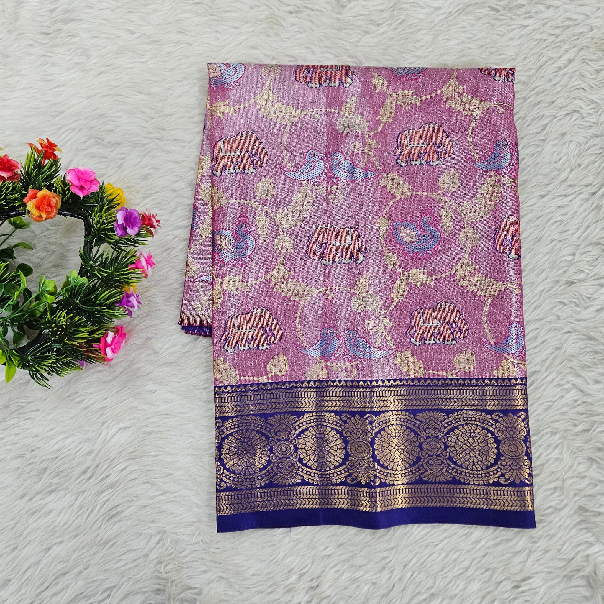 (0–1 Year) Lehenga – Unstitched (Blouse + Material)