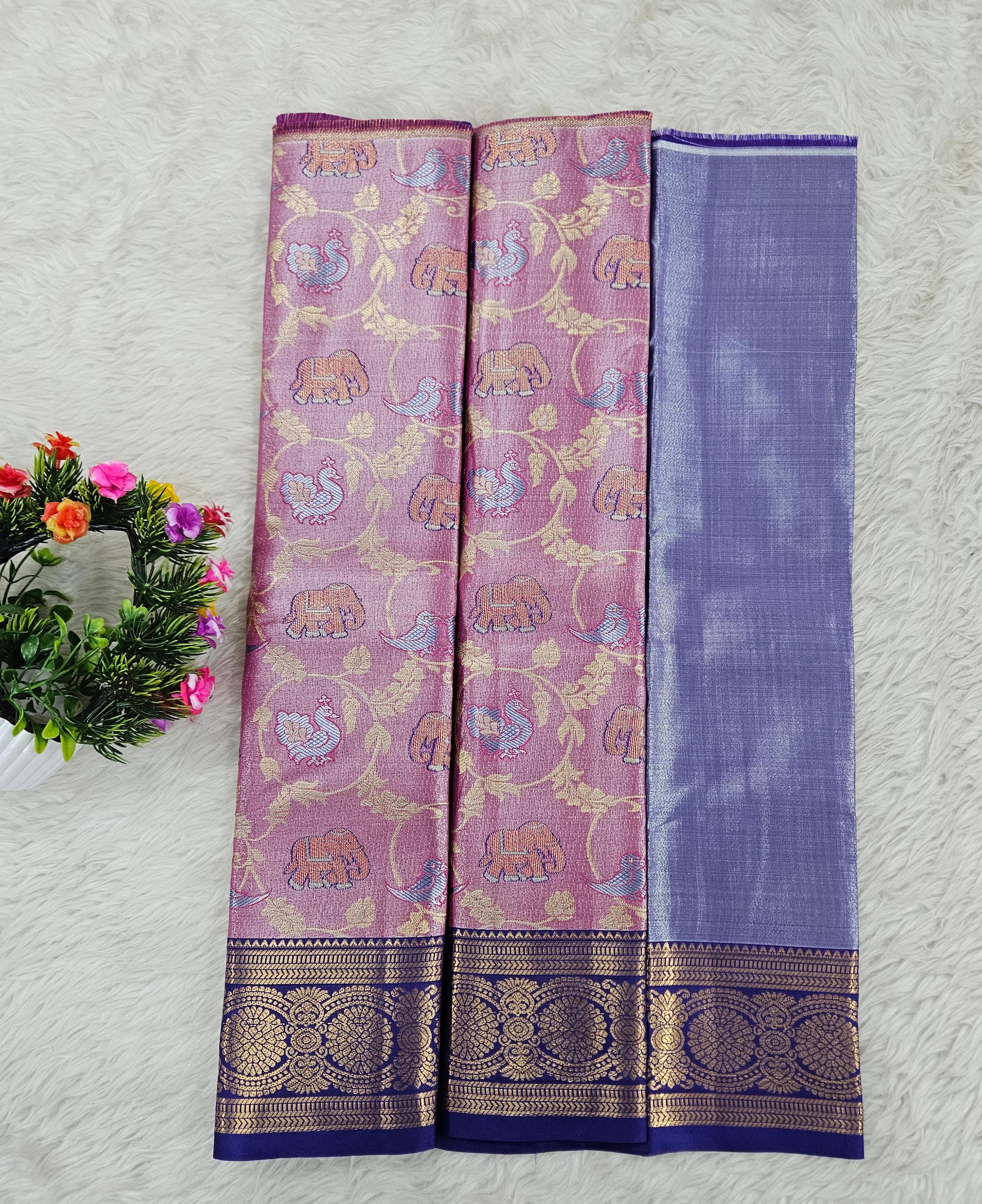 (0–1 Year) Lehenga – Unstitched (Blouse + Material)