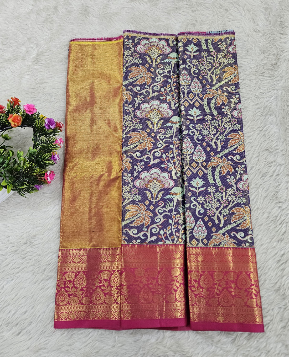 (0–1 Year) Lehenga – Unstitched (Blouse + Material)